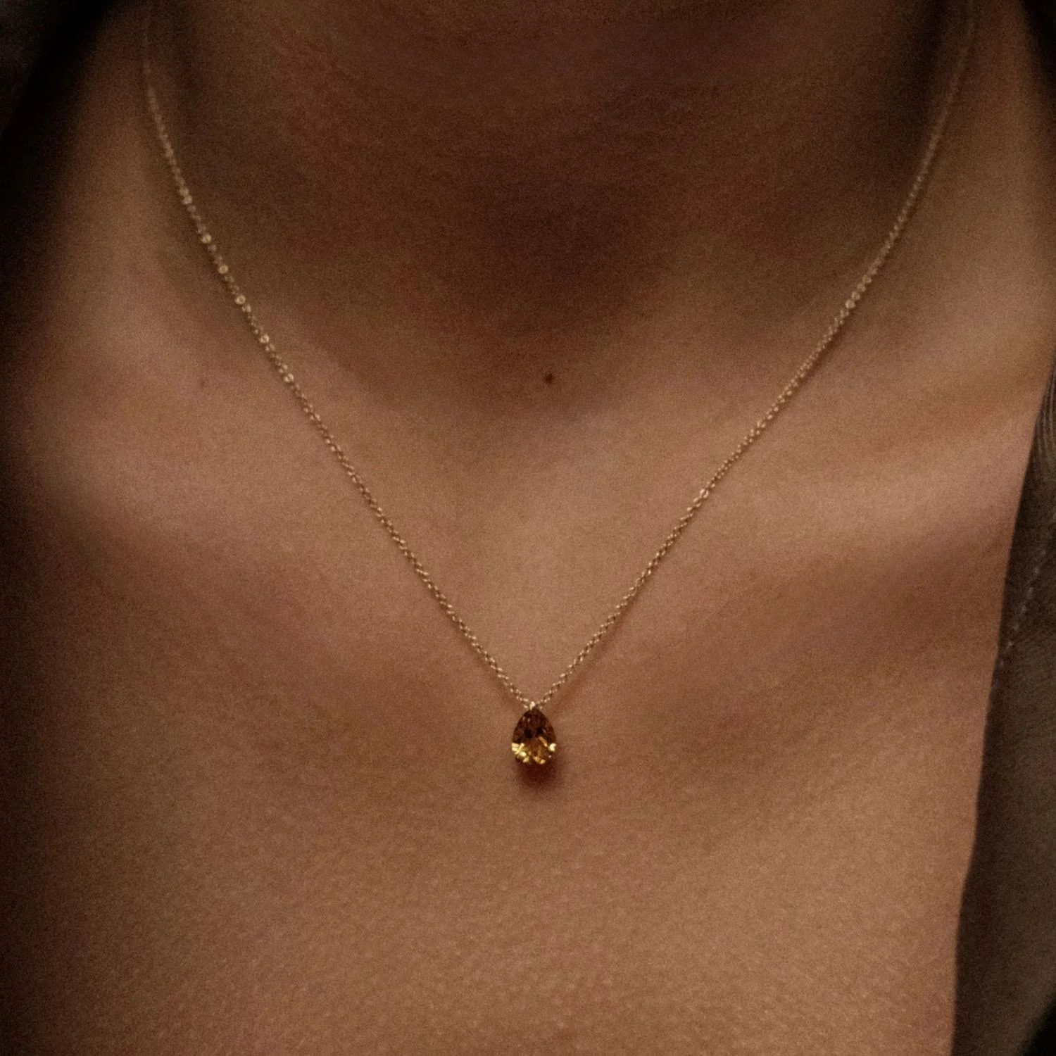 Pear Drop Citrine Necklace - Image 2