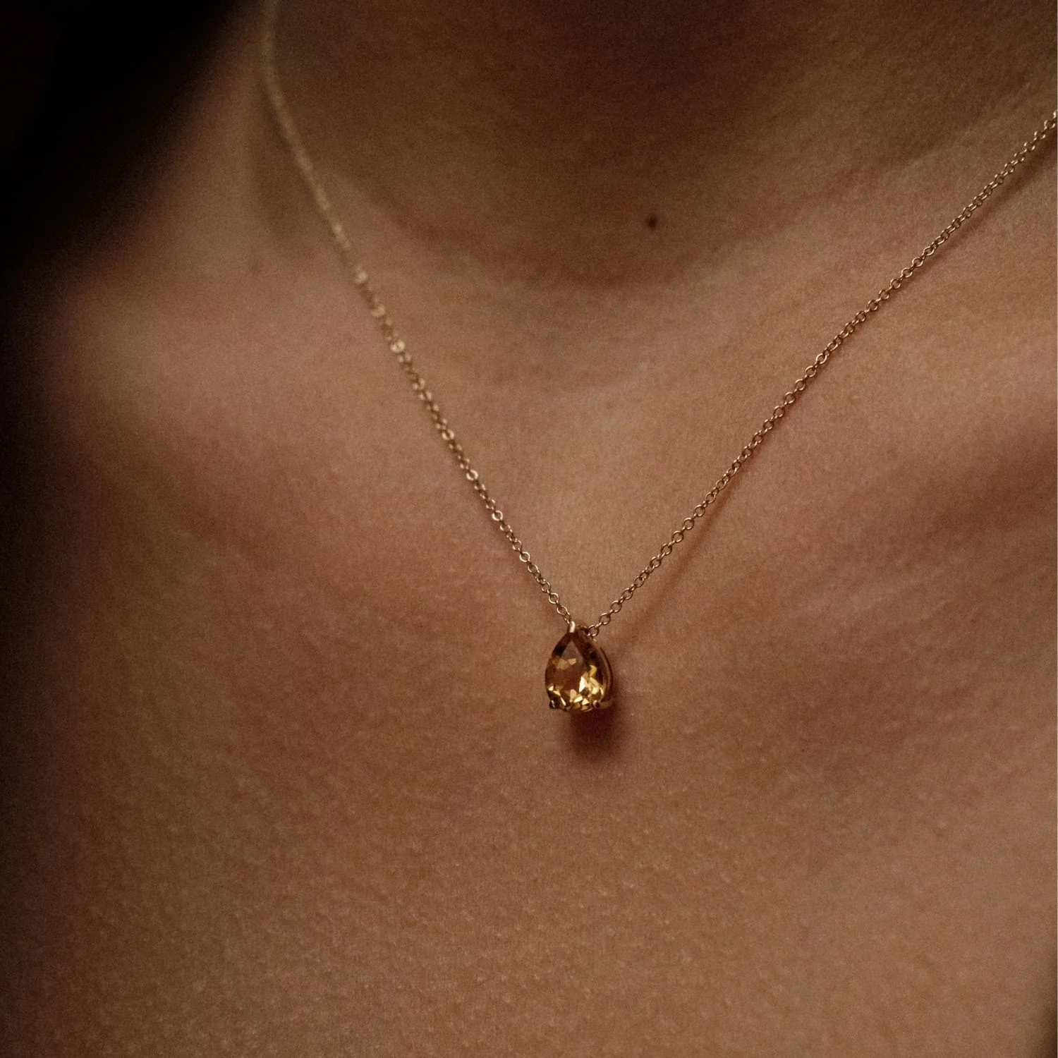 Pear Drop Citrine Necklace - Image 3