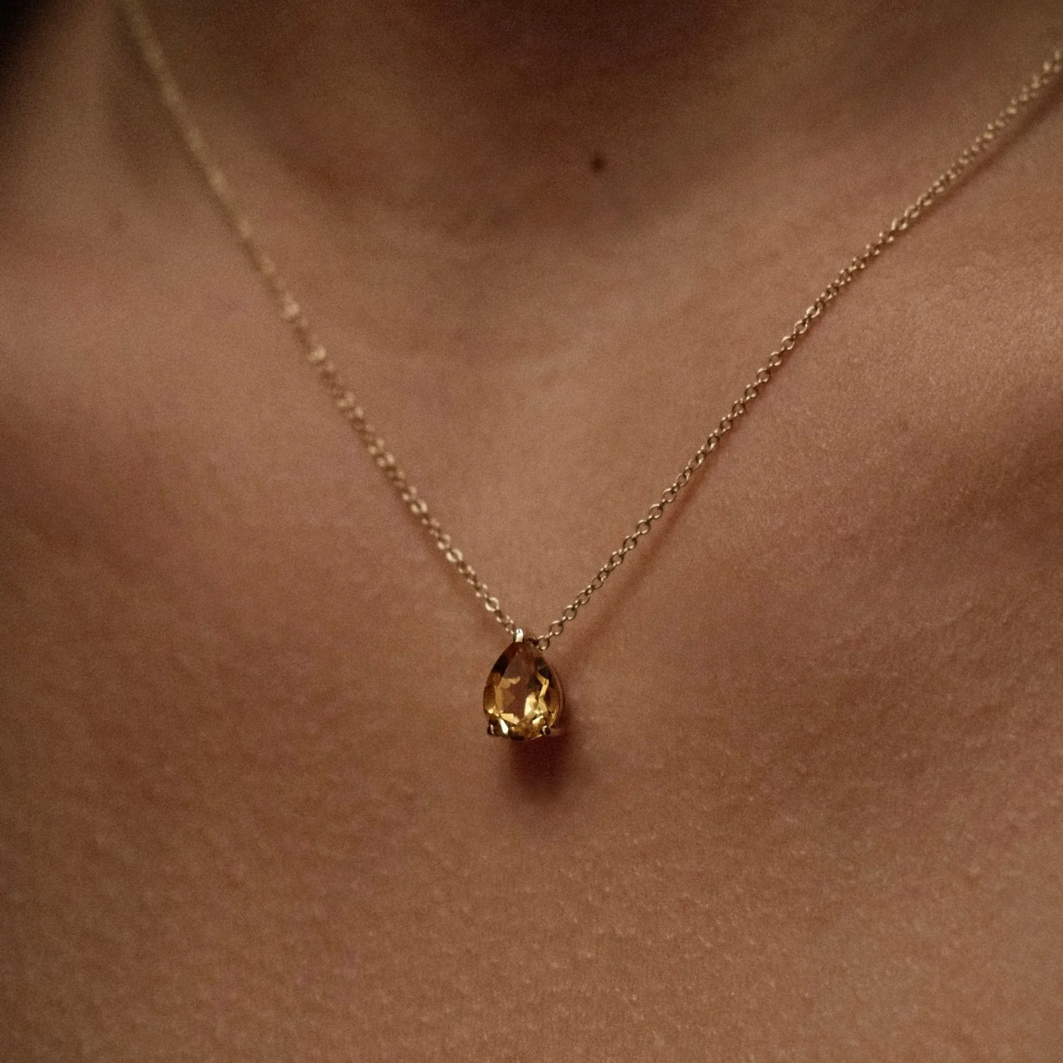 Pear Drop Citrine Necklace - Image 4