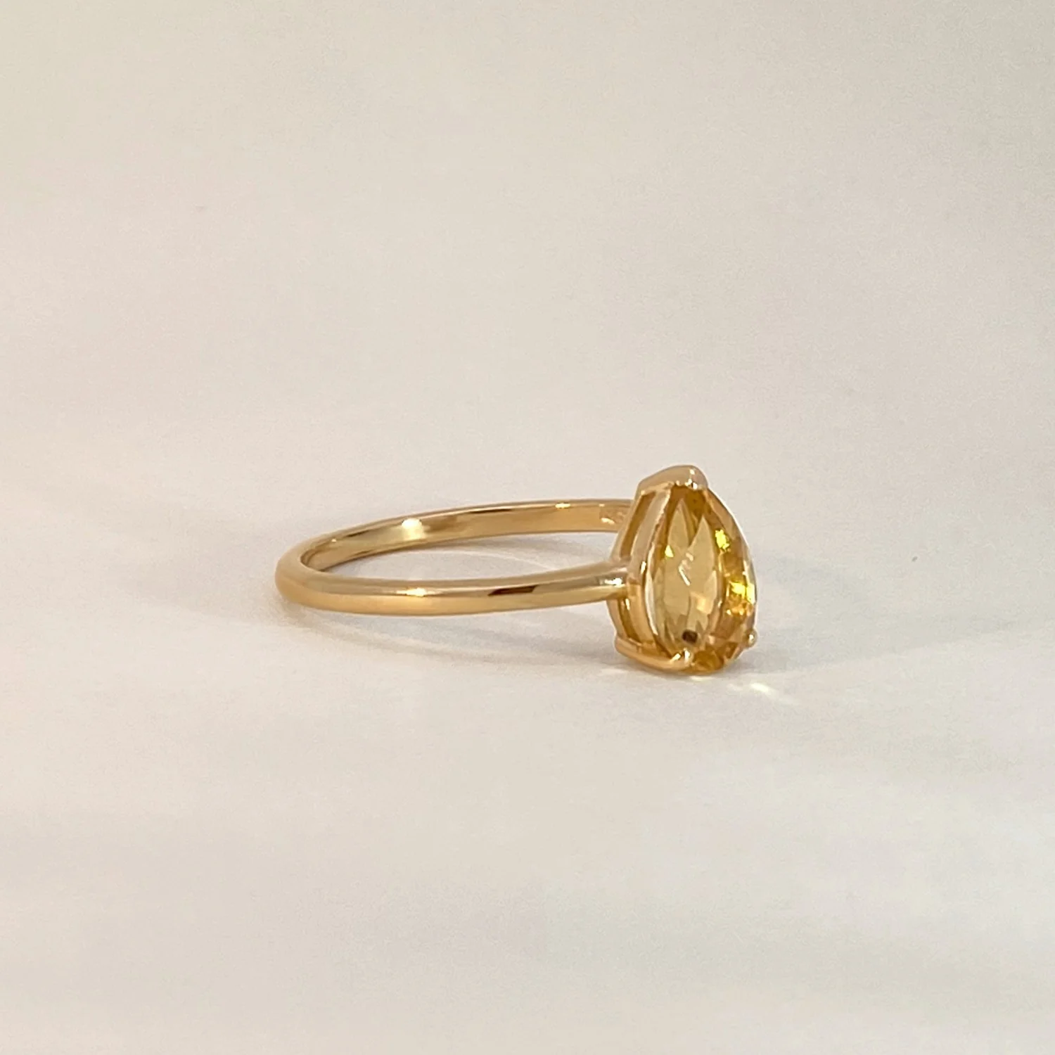 Pear Drop Citrine Ring - Image 3