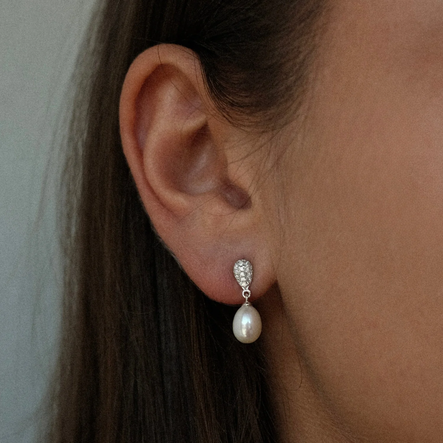 Pearl Drop Earrings - Image 2