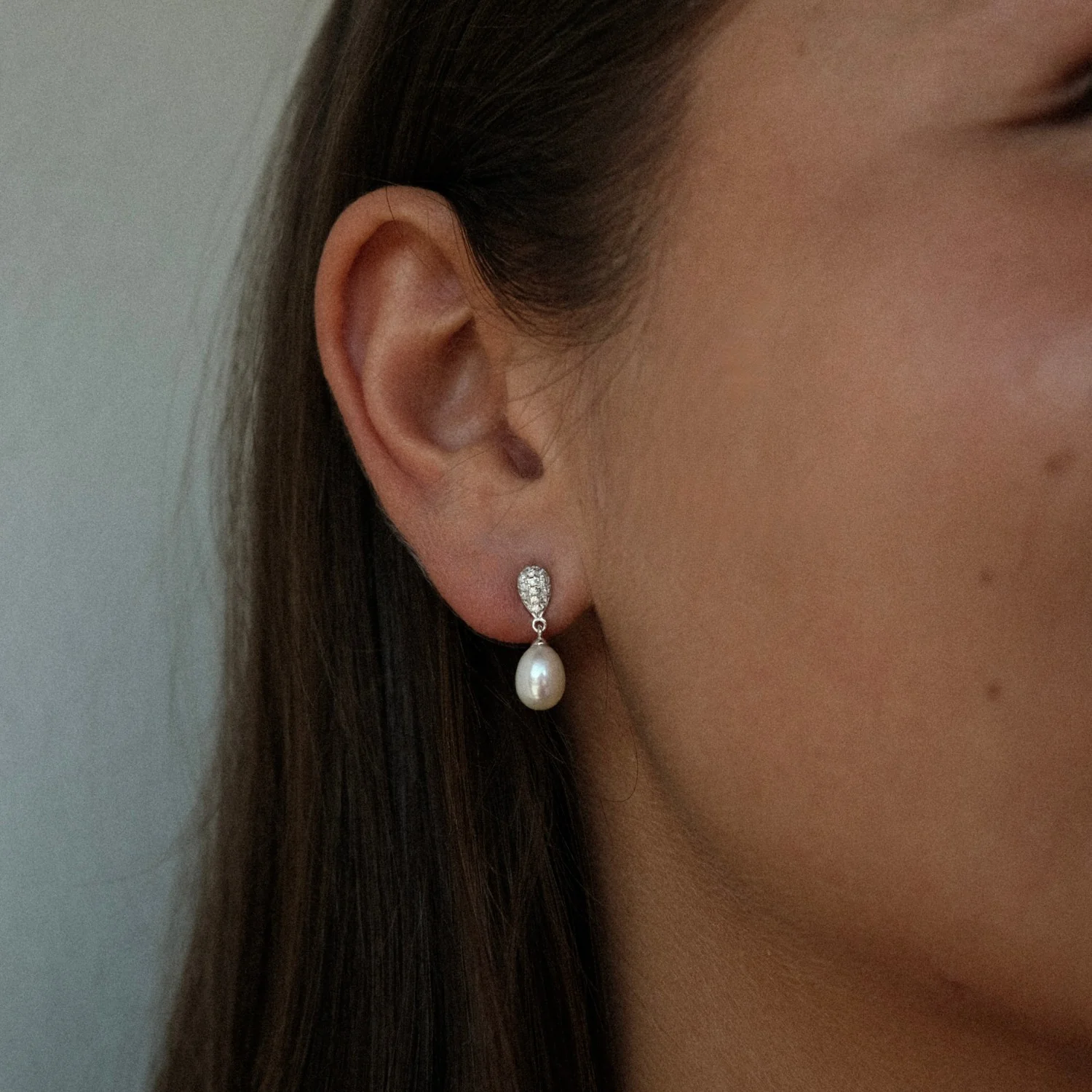 Pearl Drop Earrings - Image 3