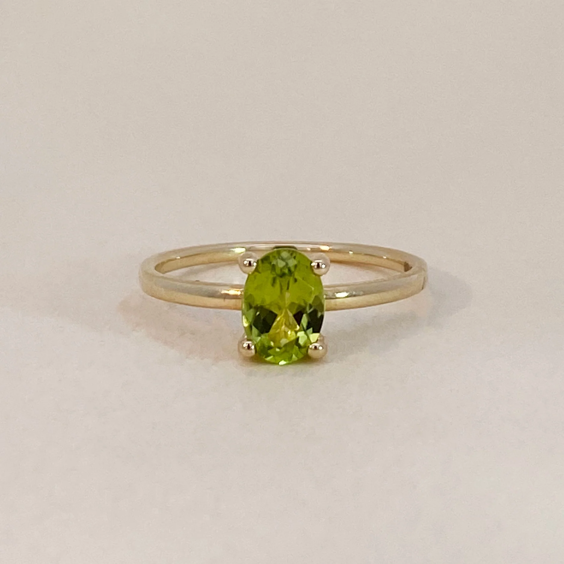 Peridot Oval Ring