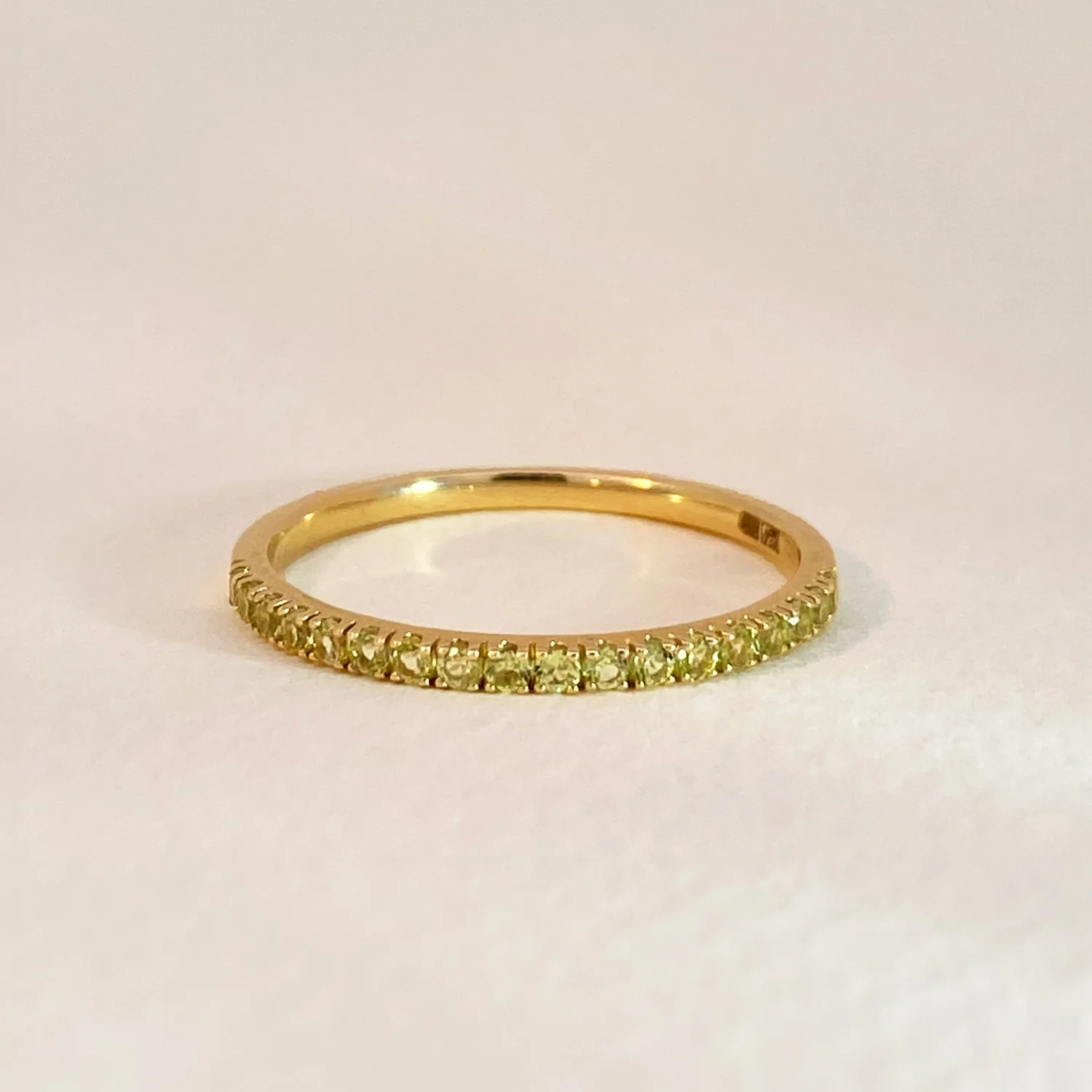 Peridot Row Ring