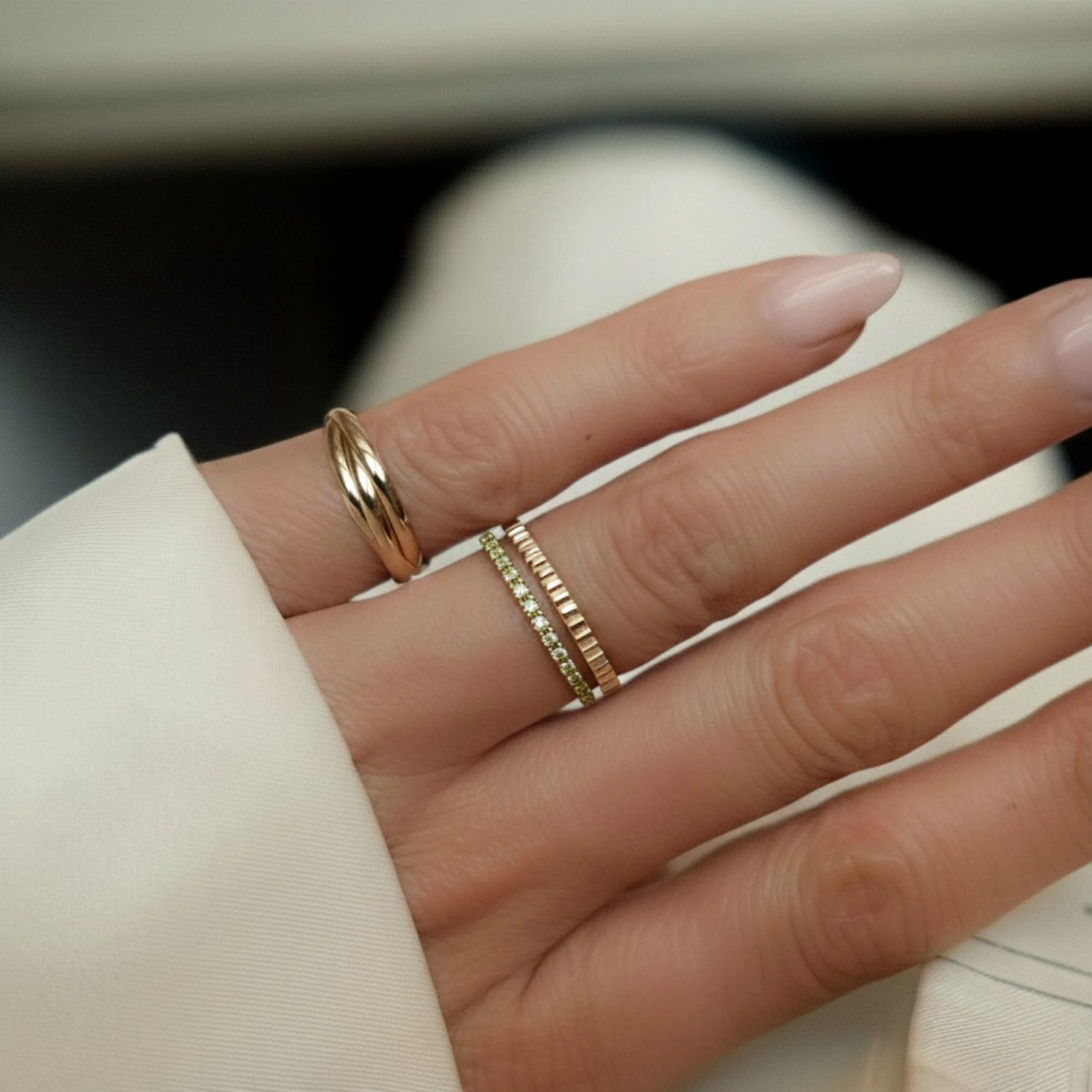 Peridot Row Ring - Image 2