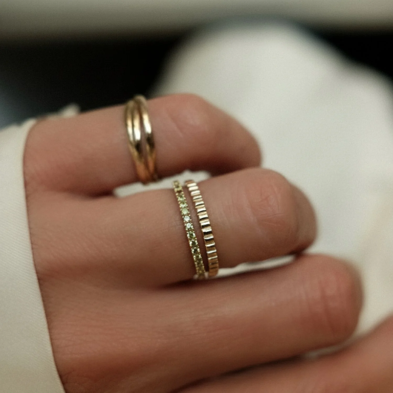Peridot Row Ring - Image 3