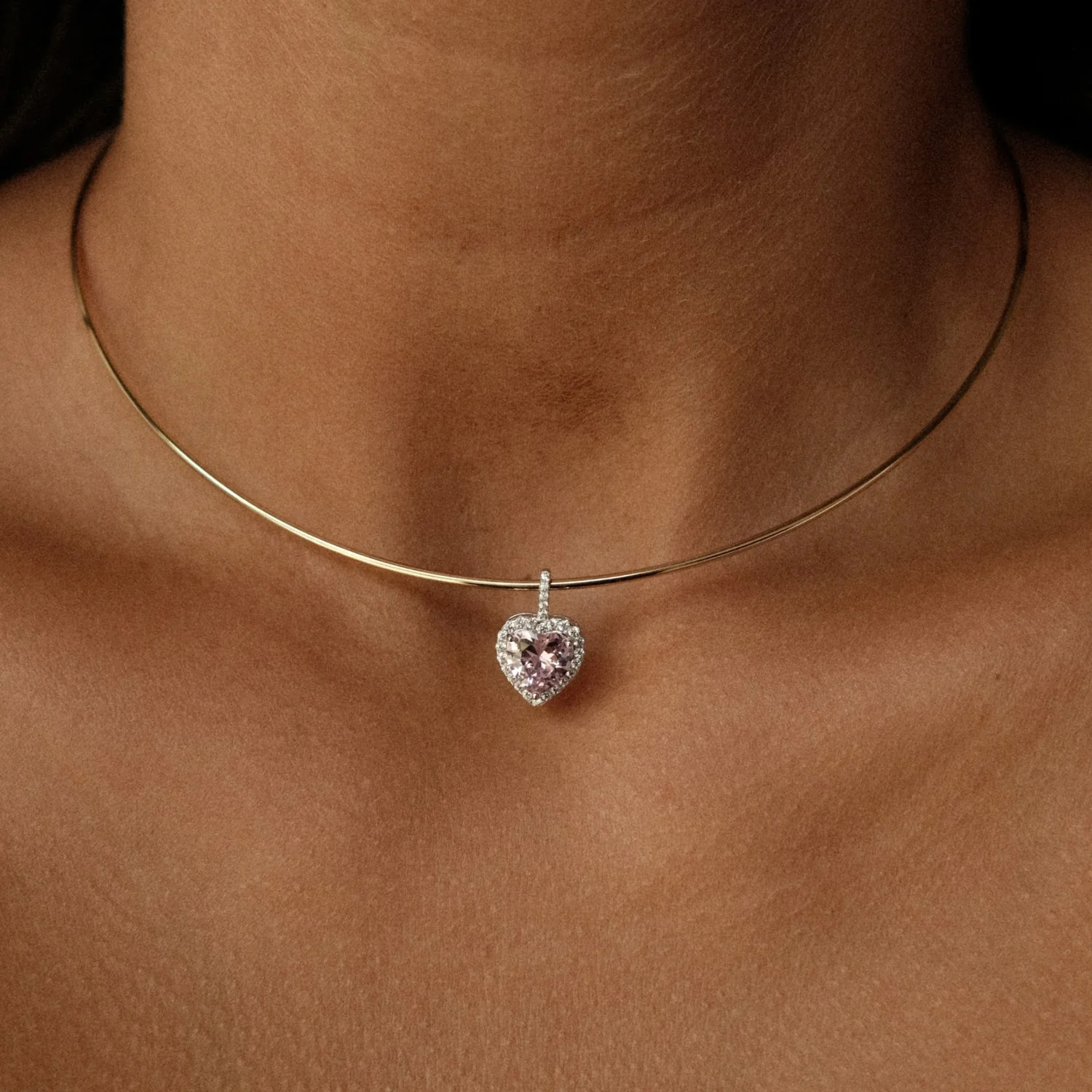 Pink Heart of the Ocean Pendant - Image 4