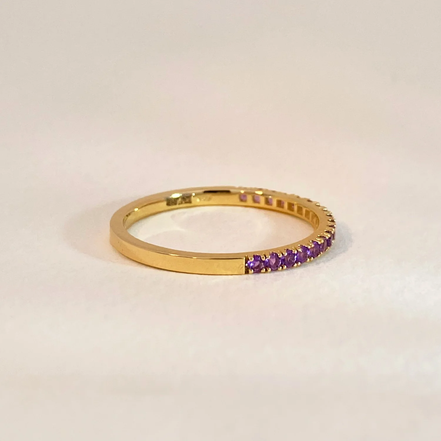 Purple Amethyst Row Ring - Image 3