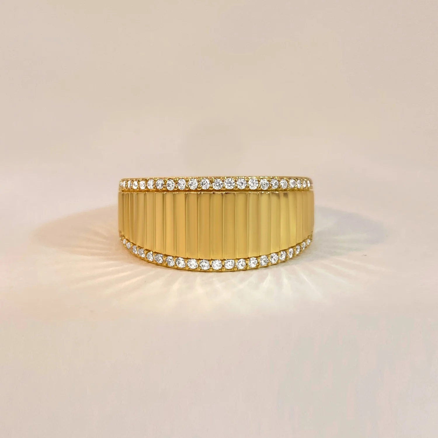 Ribbed Statement Ring