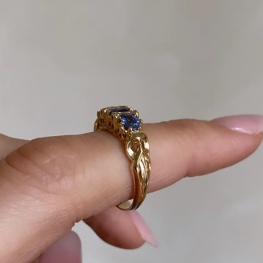 Royal Sapphire Trio Ring - Image 5