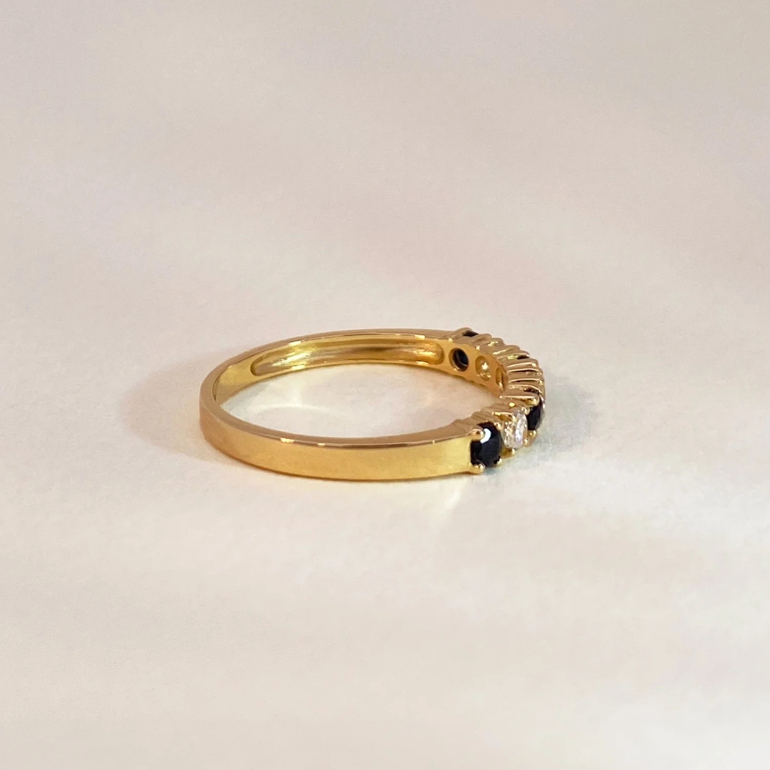 Sapphire & Crystal Row Ring - Image 3