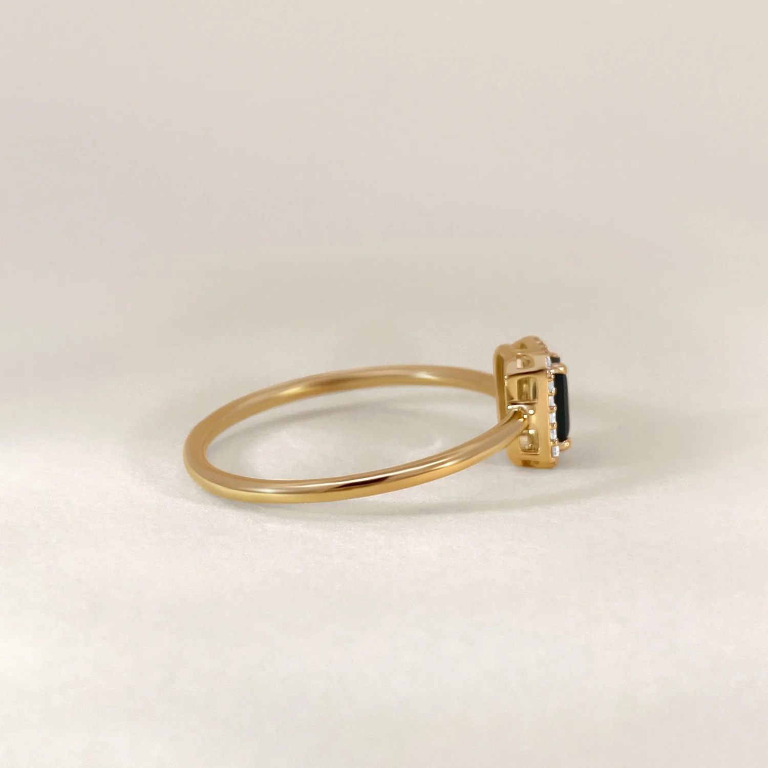 Sapphire & Diamond Halo Ring - Image 3
