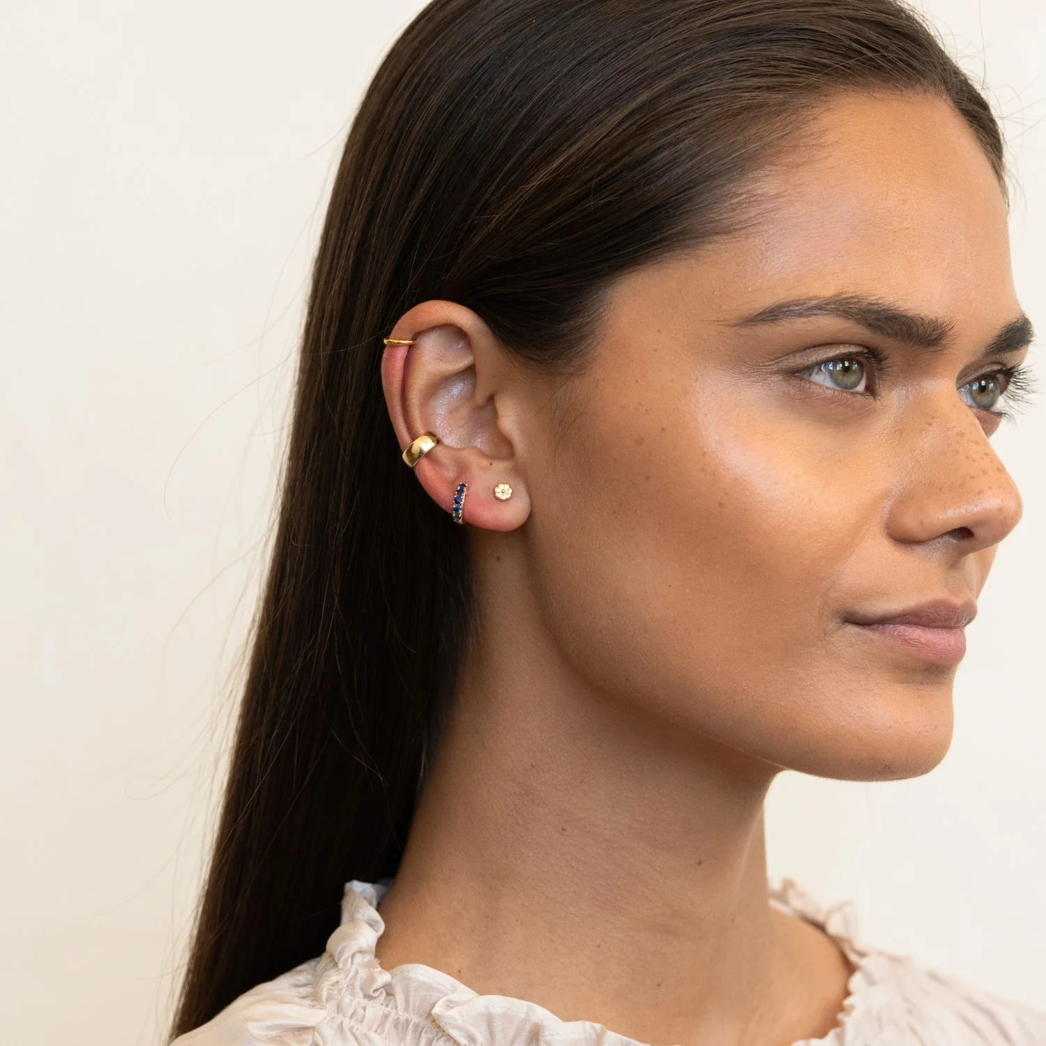 Sapphire Row Earrings - Image 4