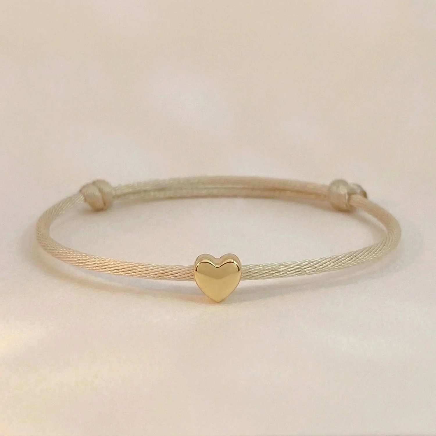 Signature Heart Charm Satin Bracelet