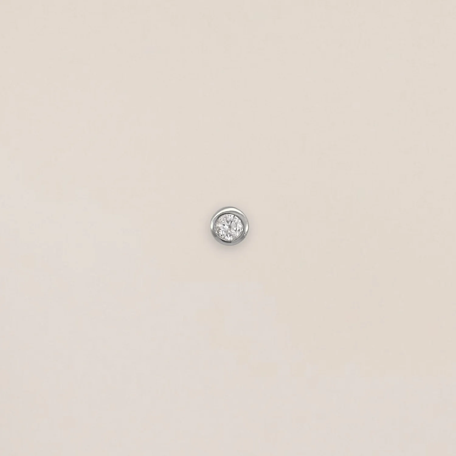 Silver Bezel Spark Piercing