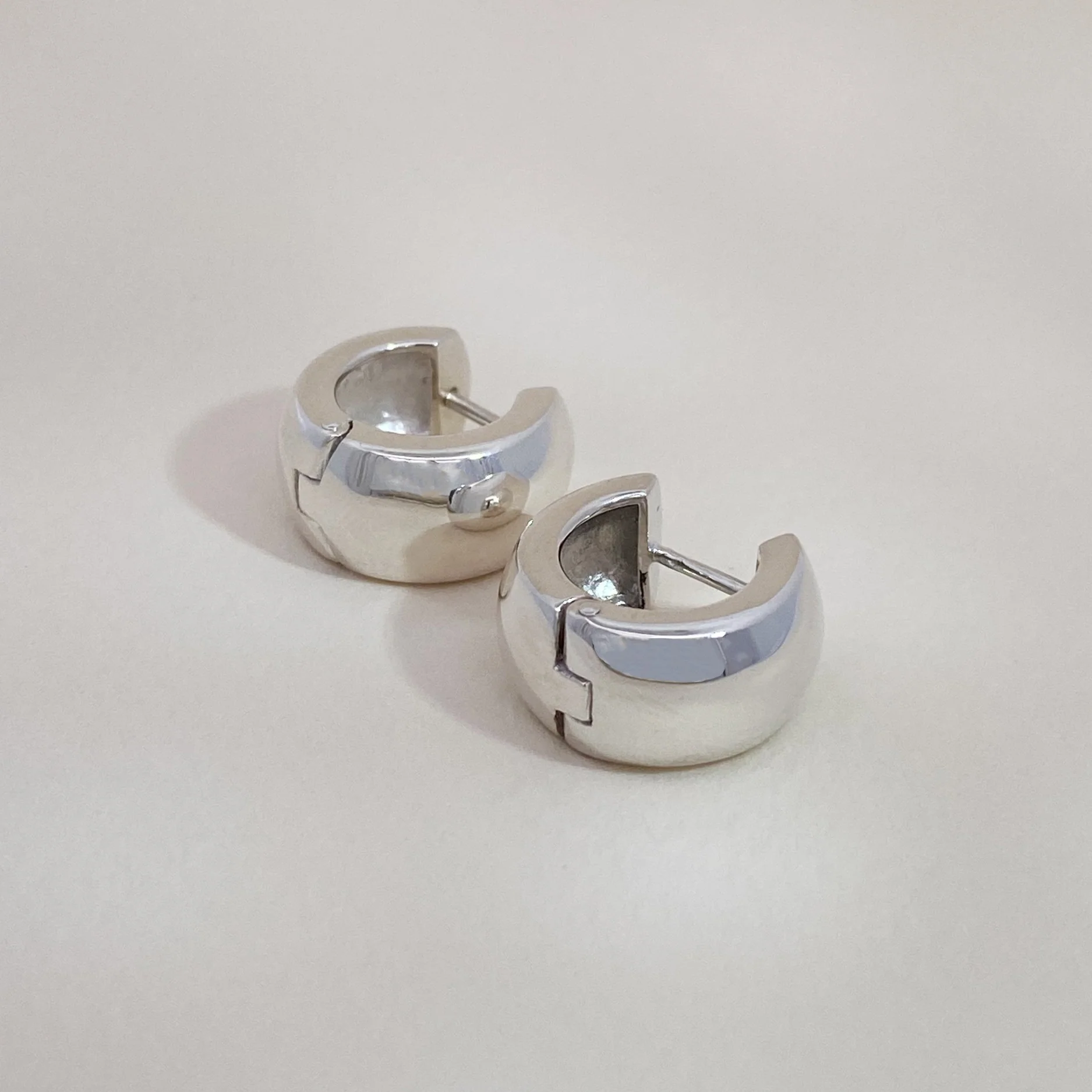 Silver Chubby Hoops - Image 3