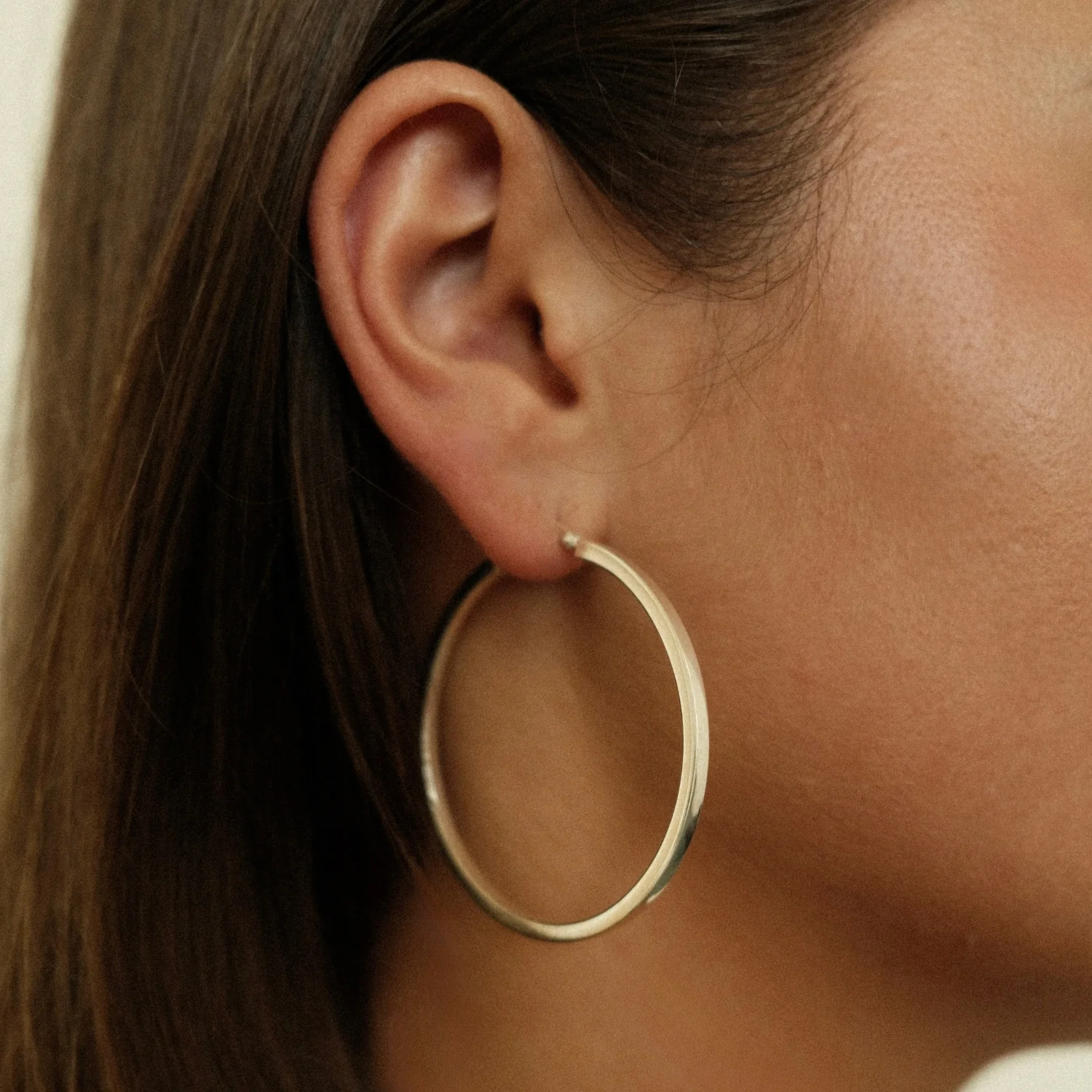 Silver Chunky Hoops Extra Large - Image 2