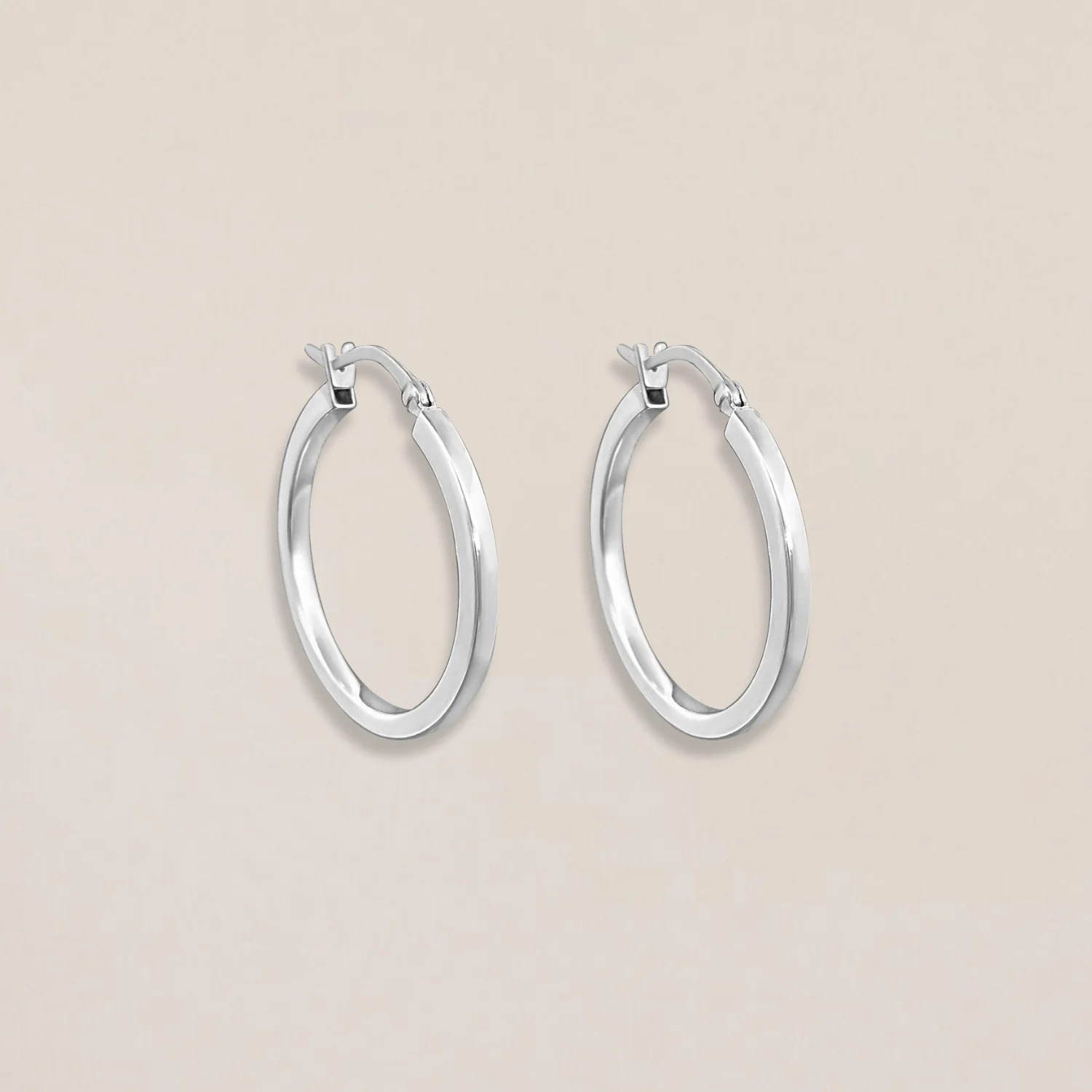 Silver Chunky Hoops Medium
