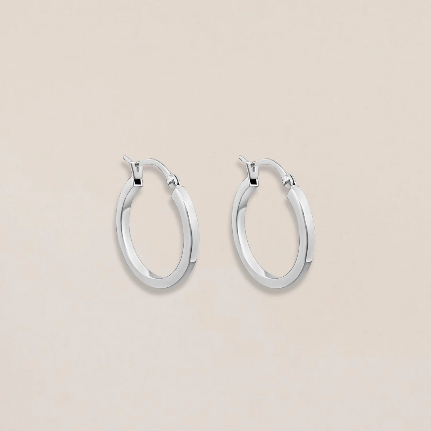 Silver Chunky Hoops Small