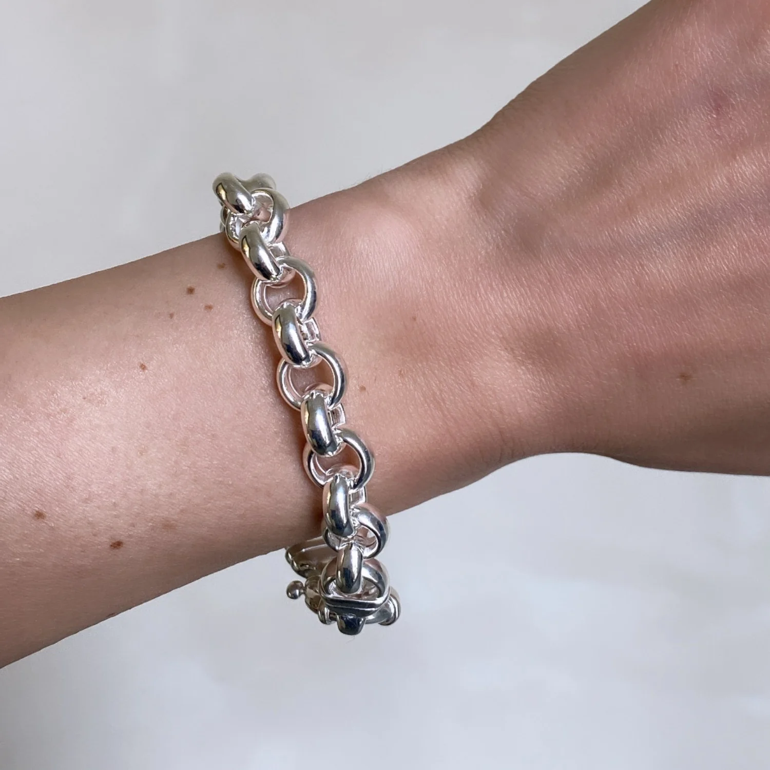 Silver Chunky Jasseron Bracelet - Image 4