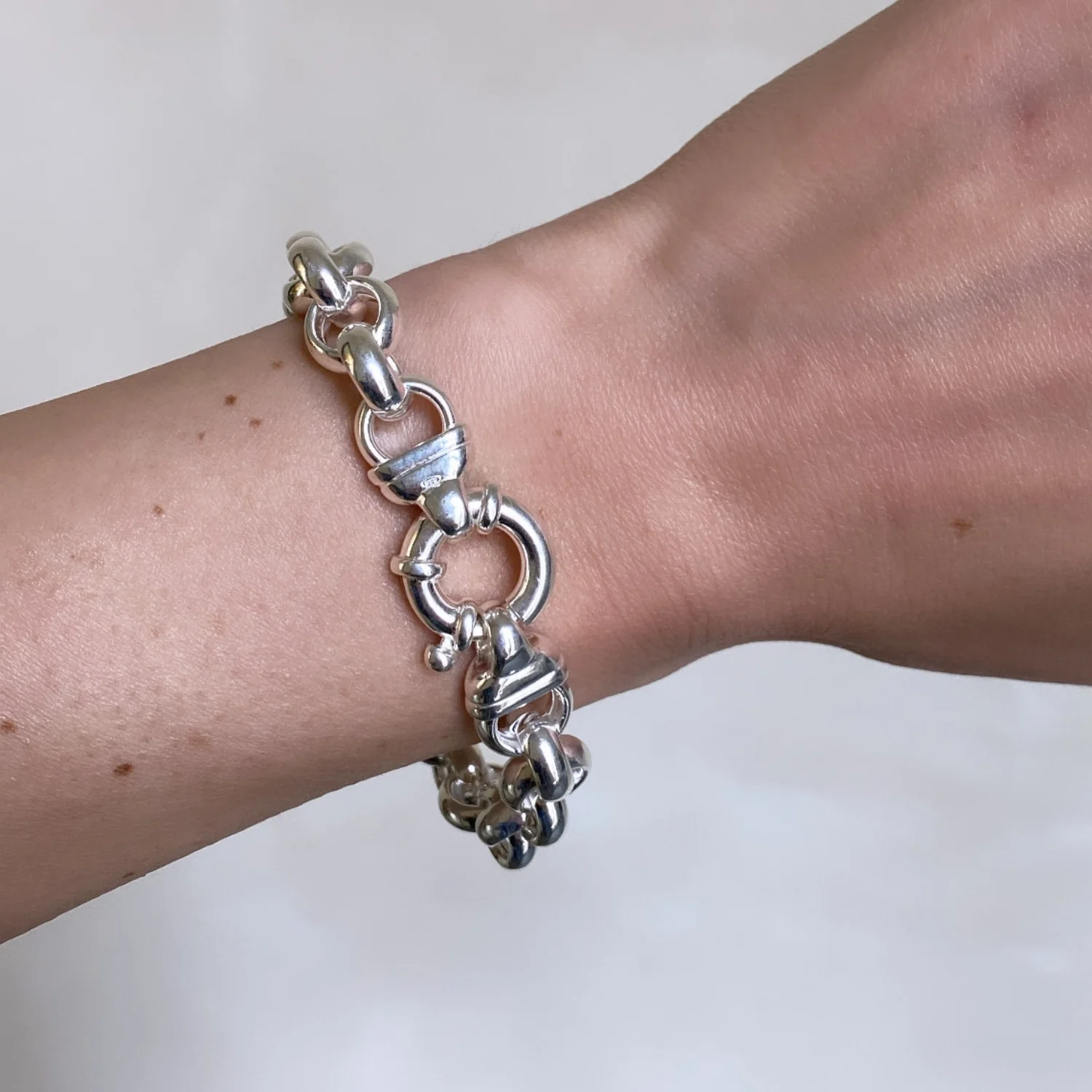 Silver Chunky Jasseron Bracelet - Image 5