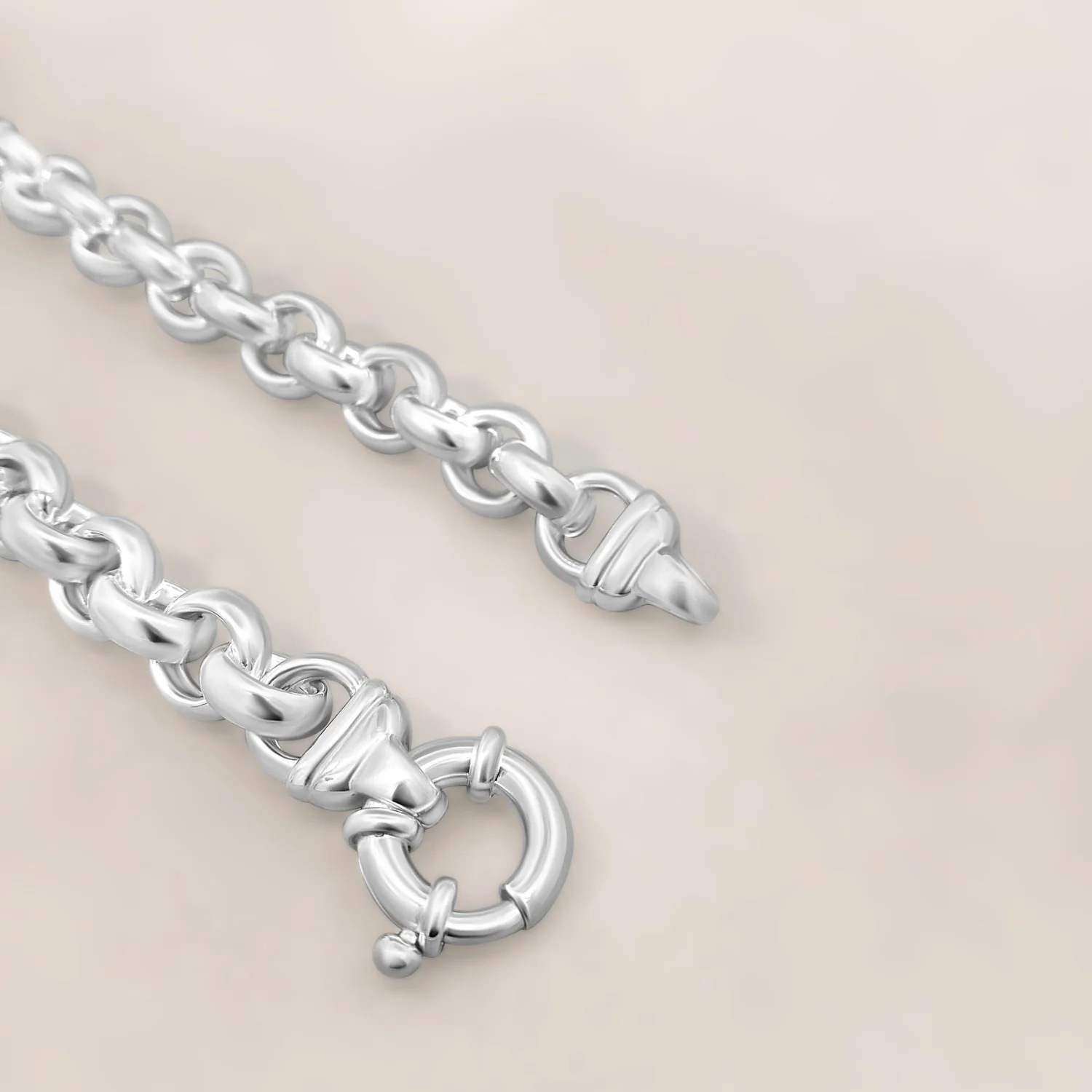 Silver Chunky Jasseron Necklace - Image 4