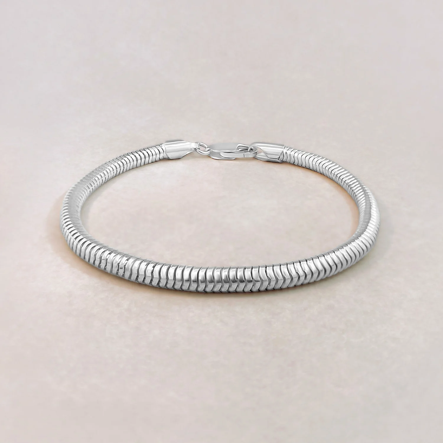 Silver Chunky Snake Bracelet