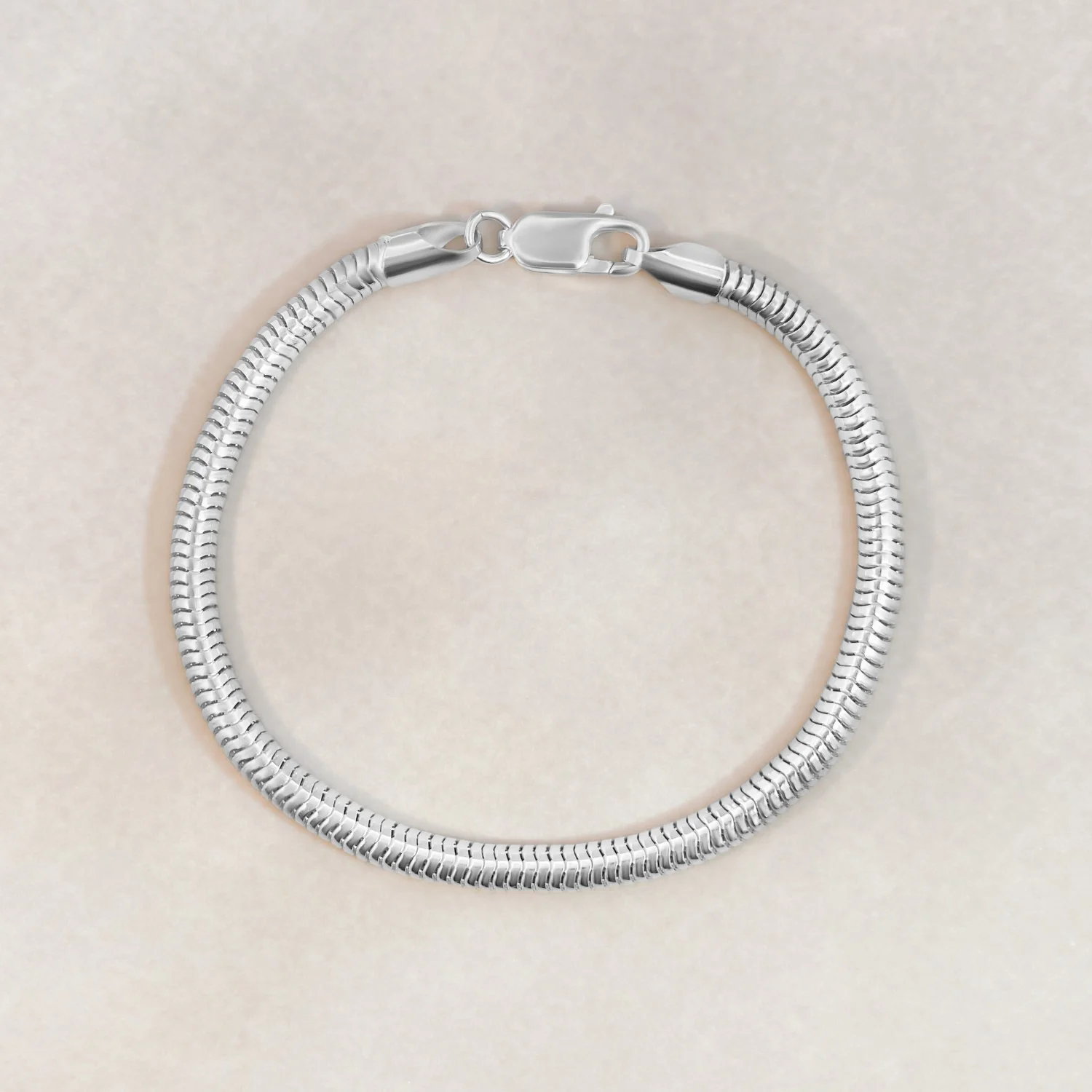 Silver Chunky Snake Bracelet - Image 3