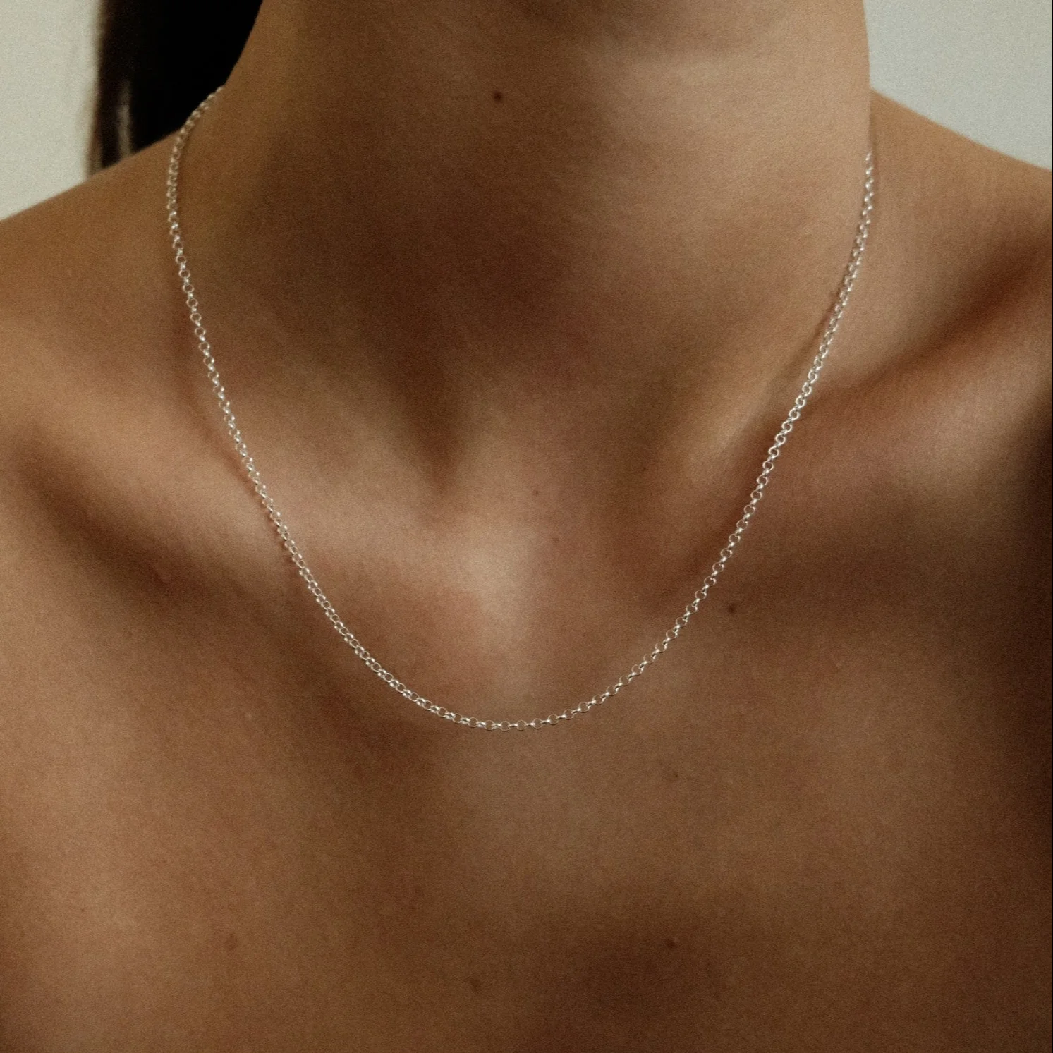 Silver Delicate Jasseron Necklace - Image 2