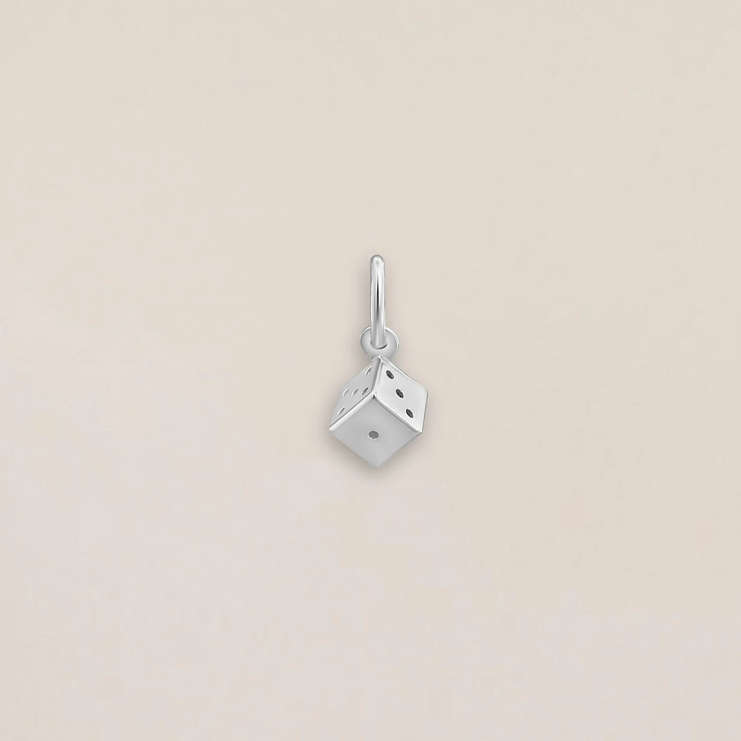 Silver Dice Charm