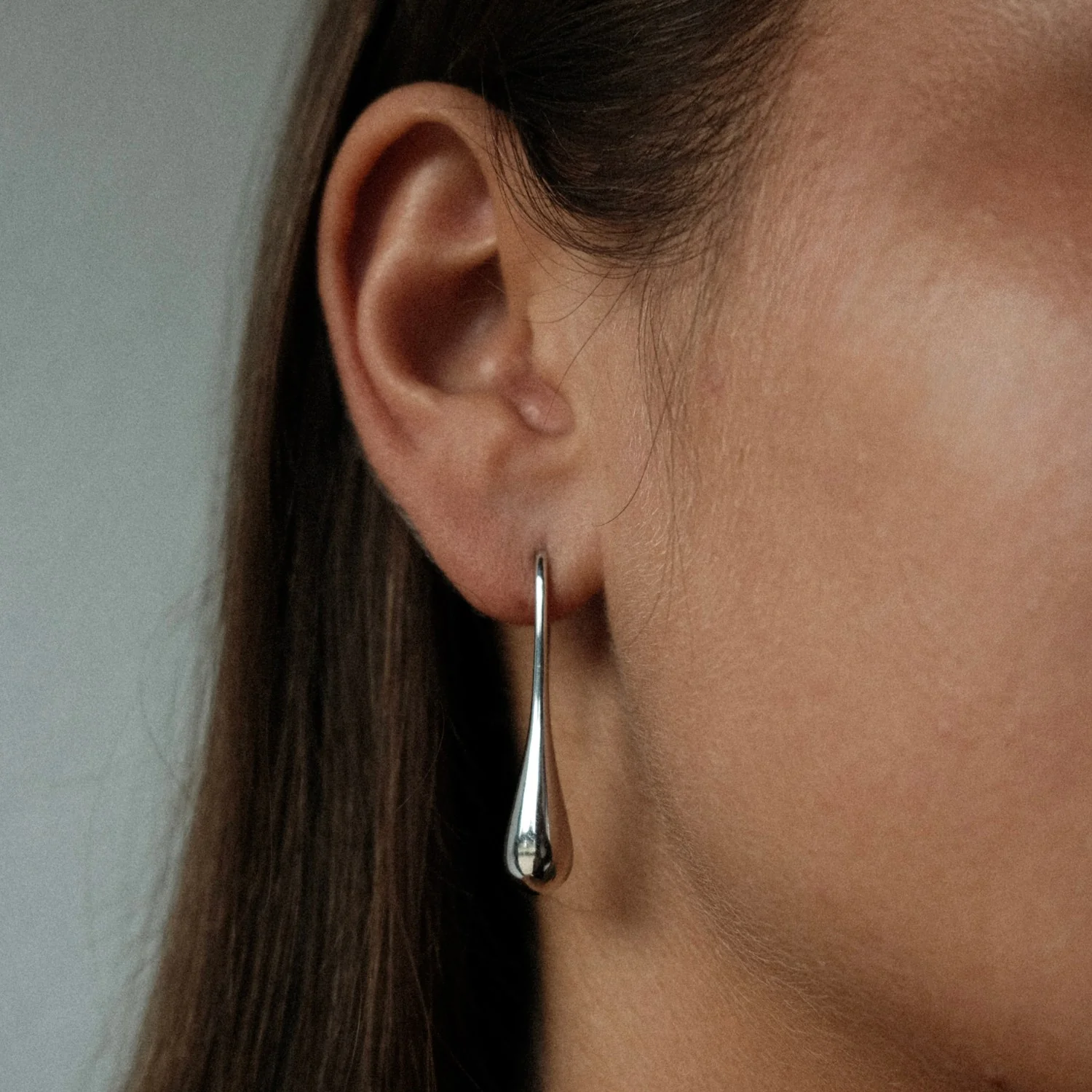 Silver Drop Earrings - Image 2
