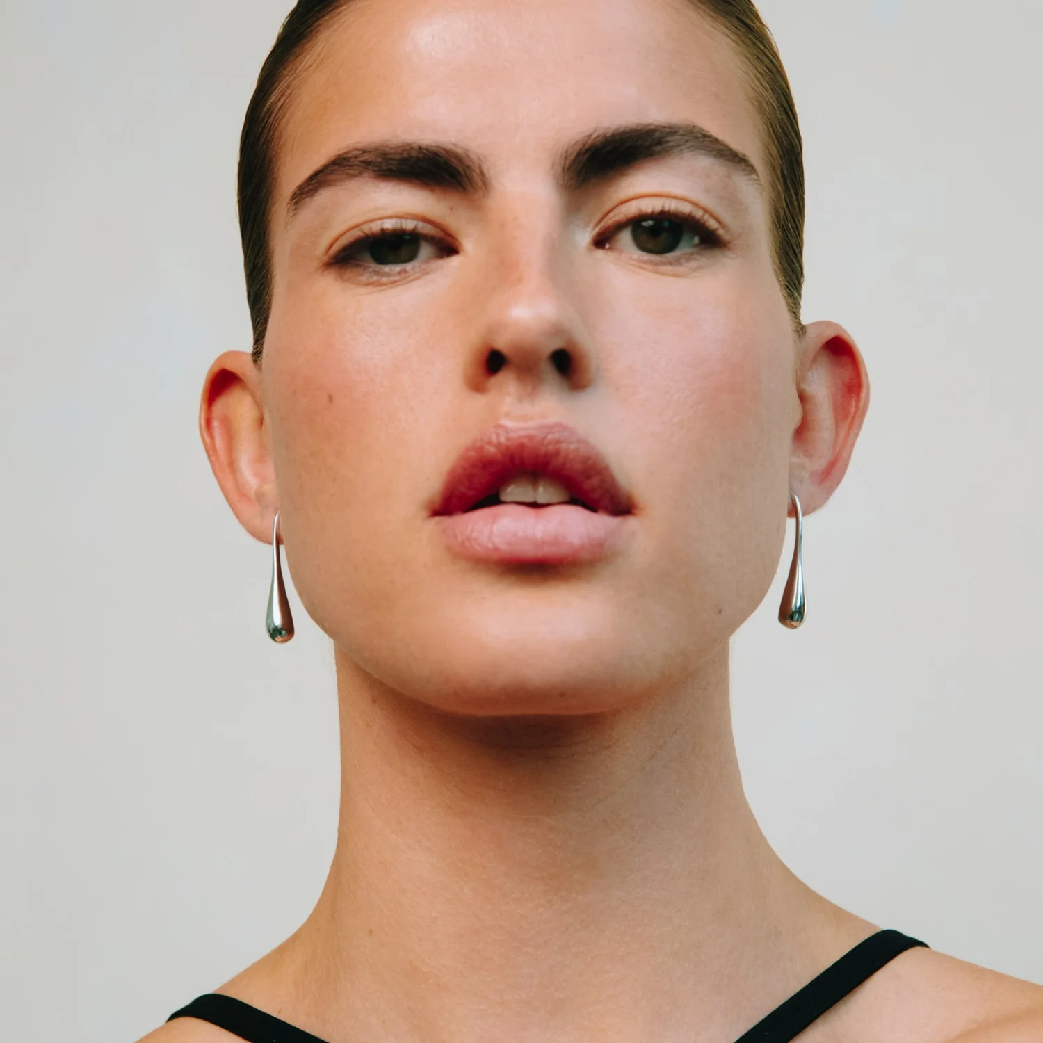 Silver Drop Earrings - Image 3
