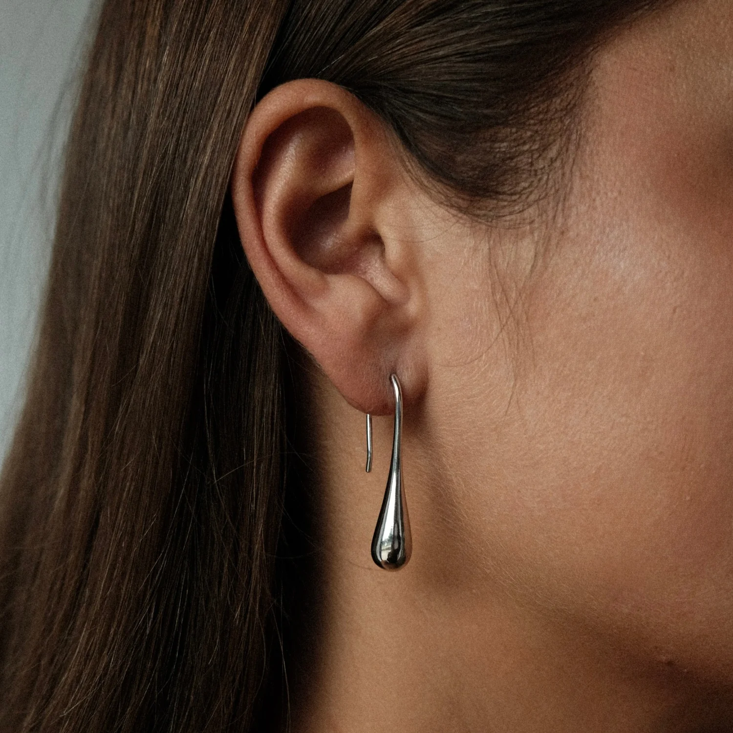 Silver Drop Earrings - Image 4