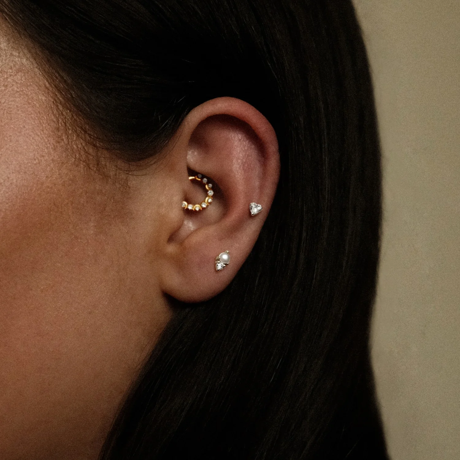 Silver Crystal Heart Piercing - Image 2