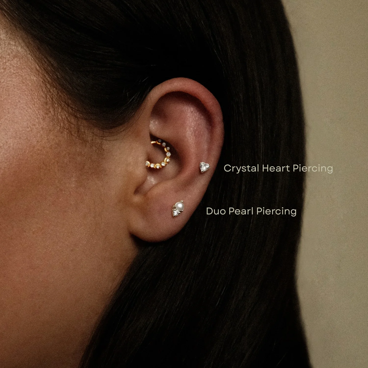 Silver Crystal Heart Piercing - Image 3