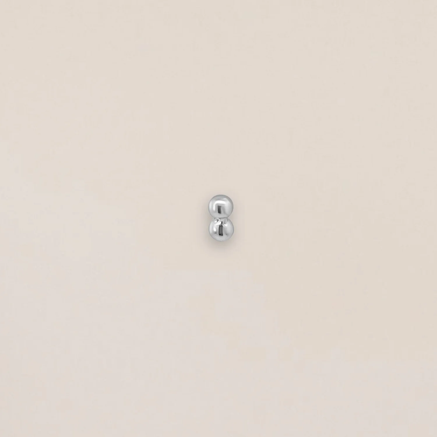 Silver Duo Sphere Piercing