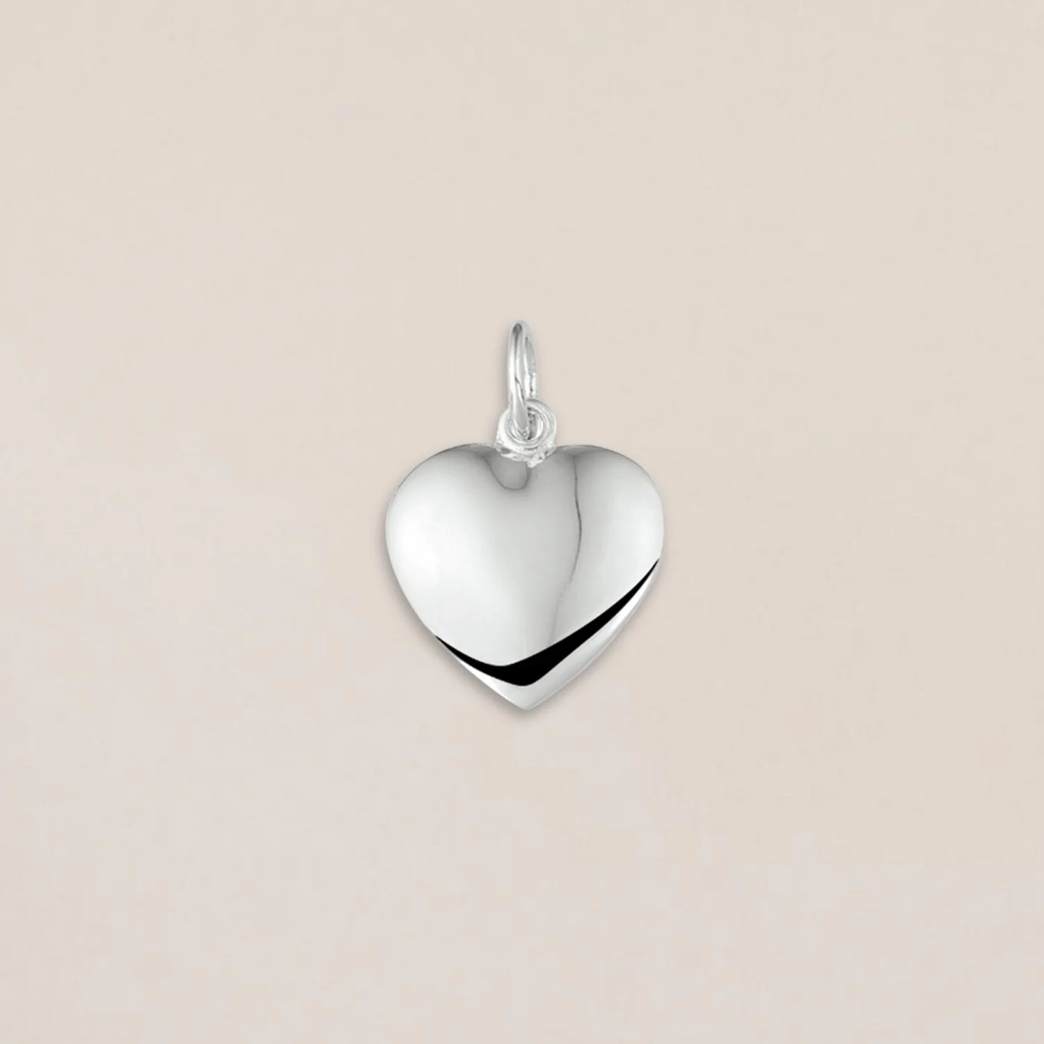 Silver Heart Pendant Large