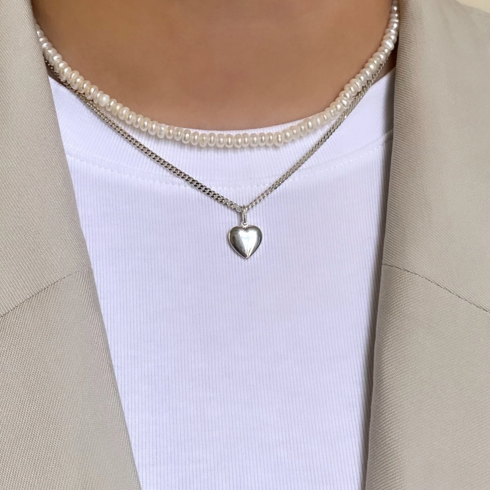 Silver Heart Pendant Small - Image 2