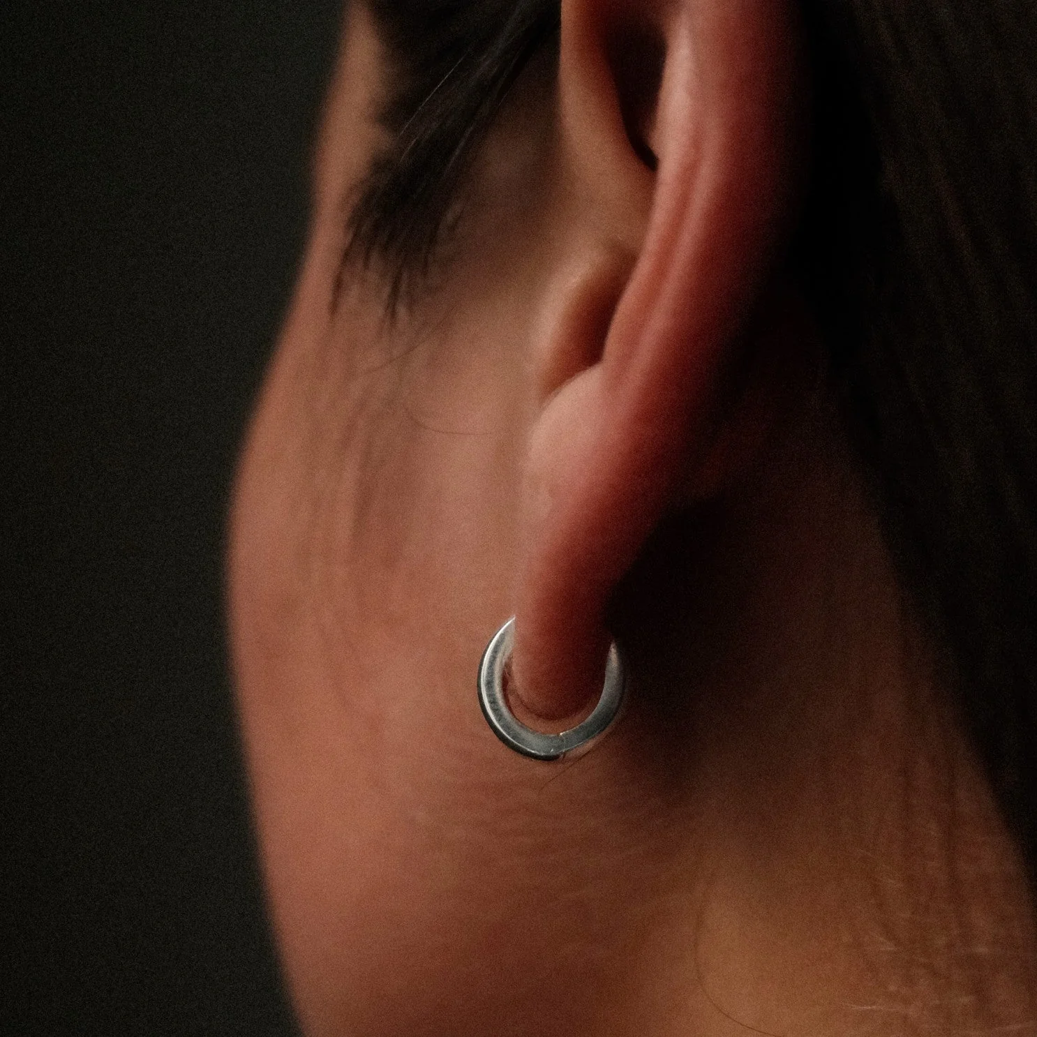 Silver Hoops Small - Image 3