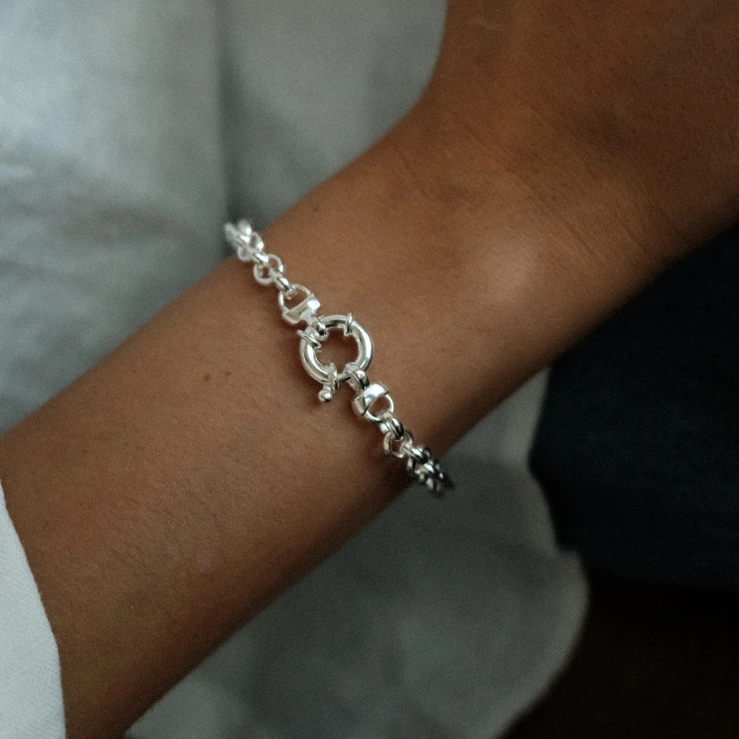 Silver Jasseron Bracelet - Image 3