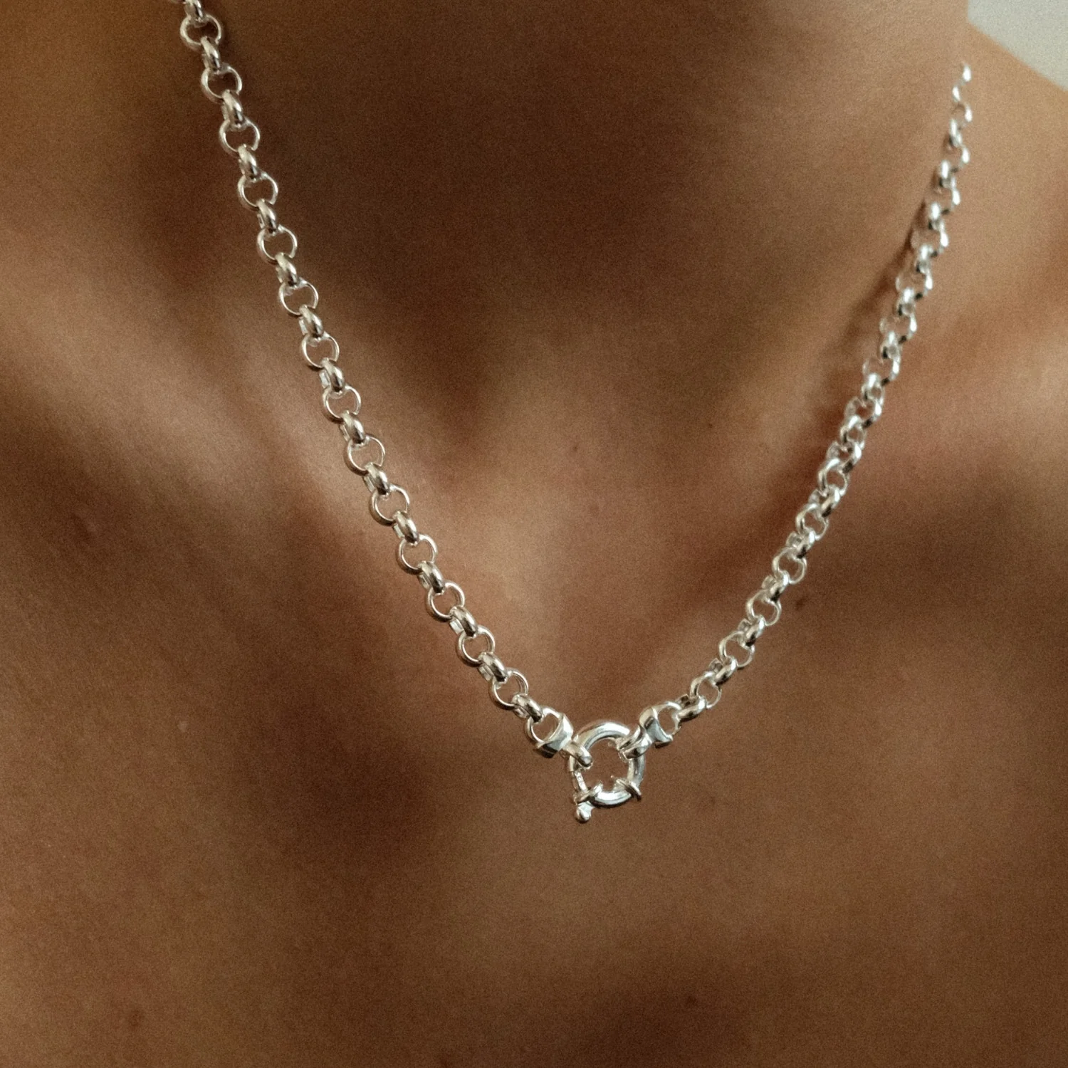 Silver Jasseron Necklace - Image 4