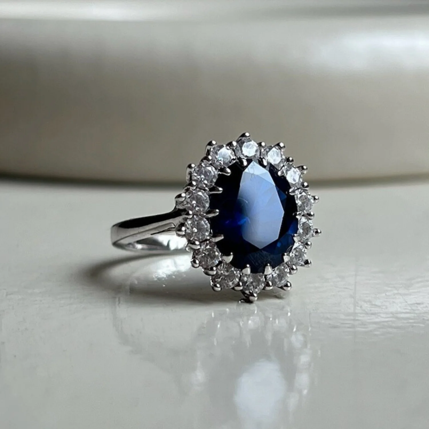 Silver Lady Di XXL Ring