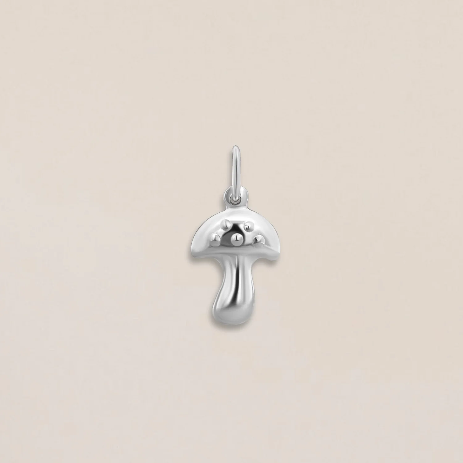 Silver Mushroom Charm