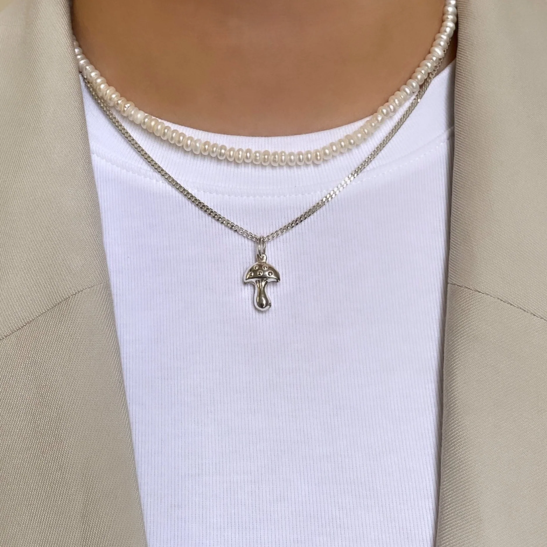 Silver Mushroom Charm - Image 2