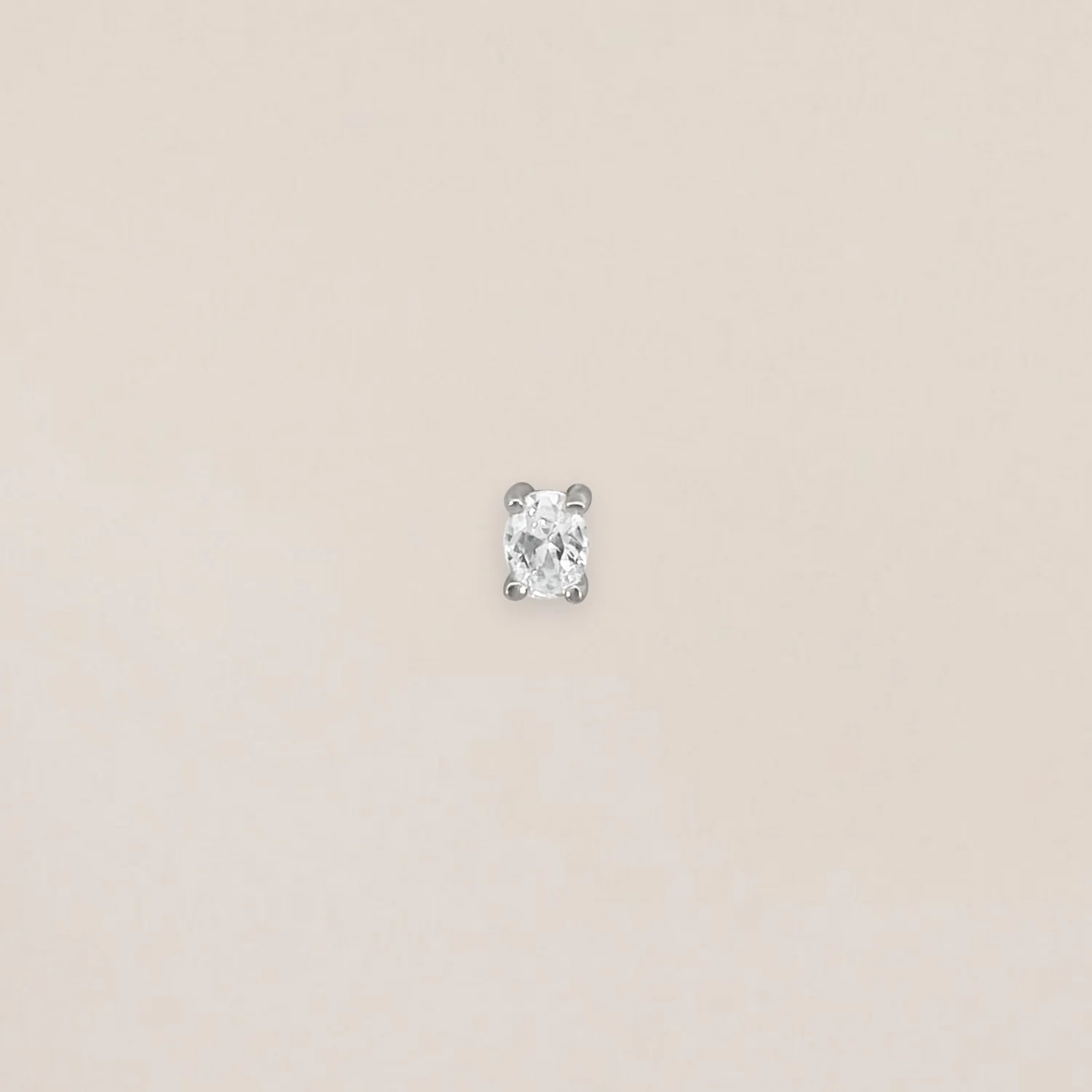 Silver Oval Spark Piercing