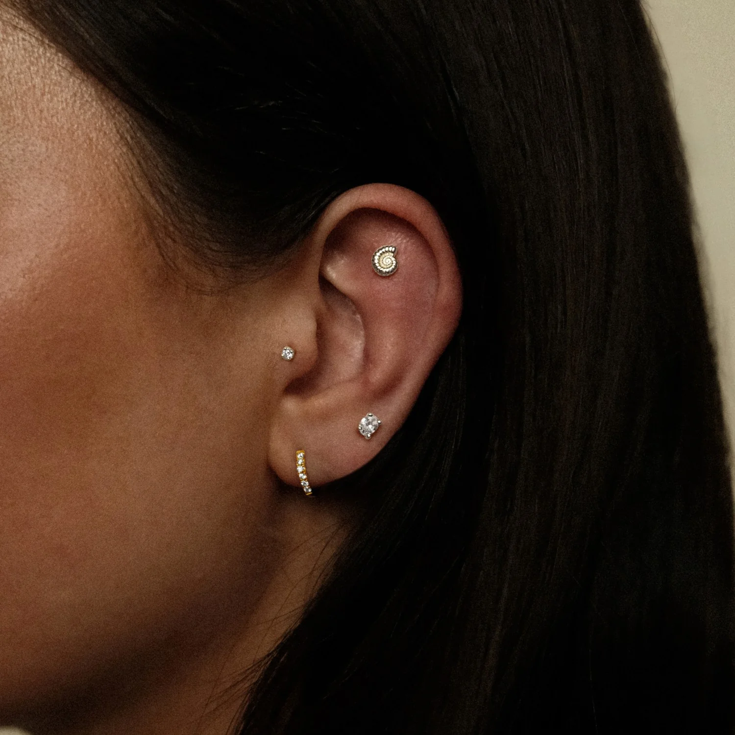 Silver Oval Spark Piercing - Image 2