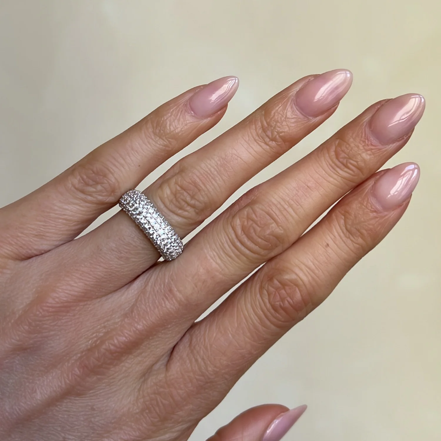Silver Pavé Balloon Ring - Image 2