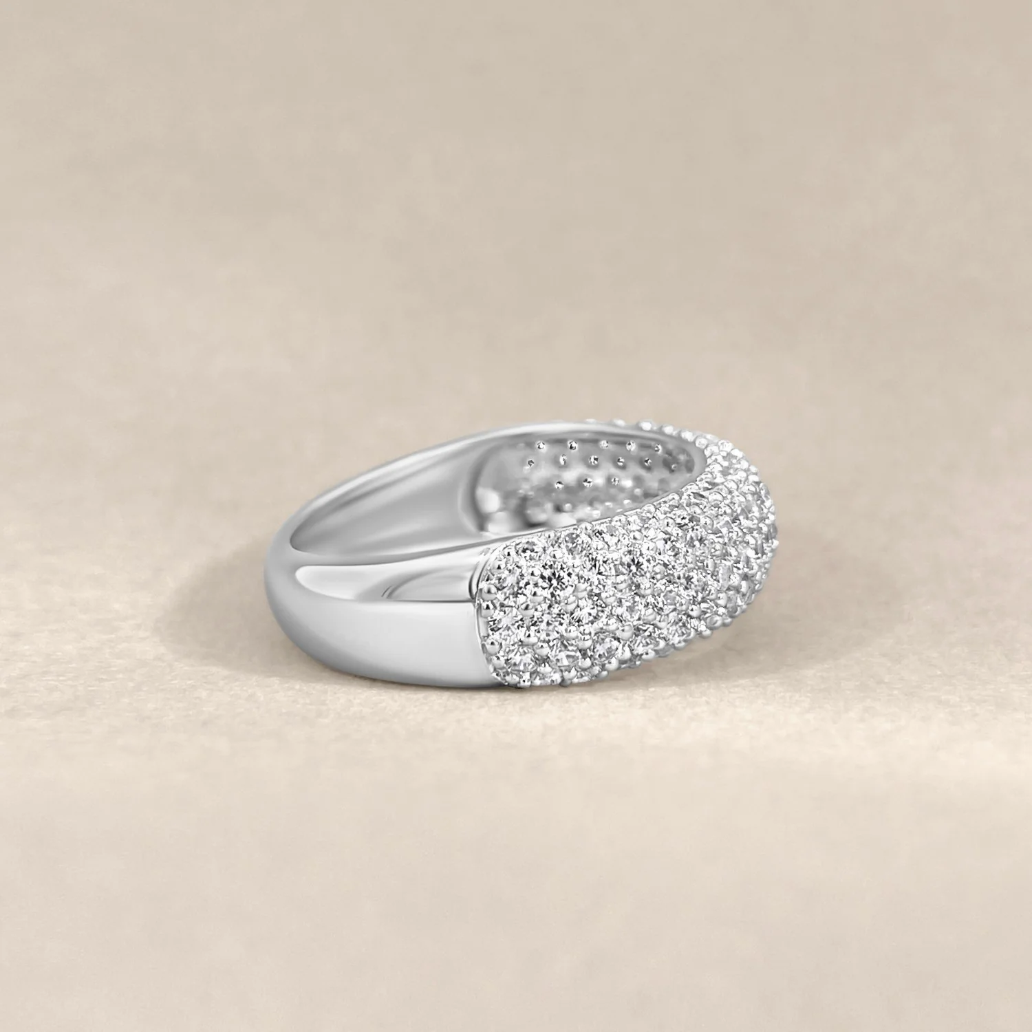 Silver Pavé Balloon Ring - Image 3