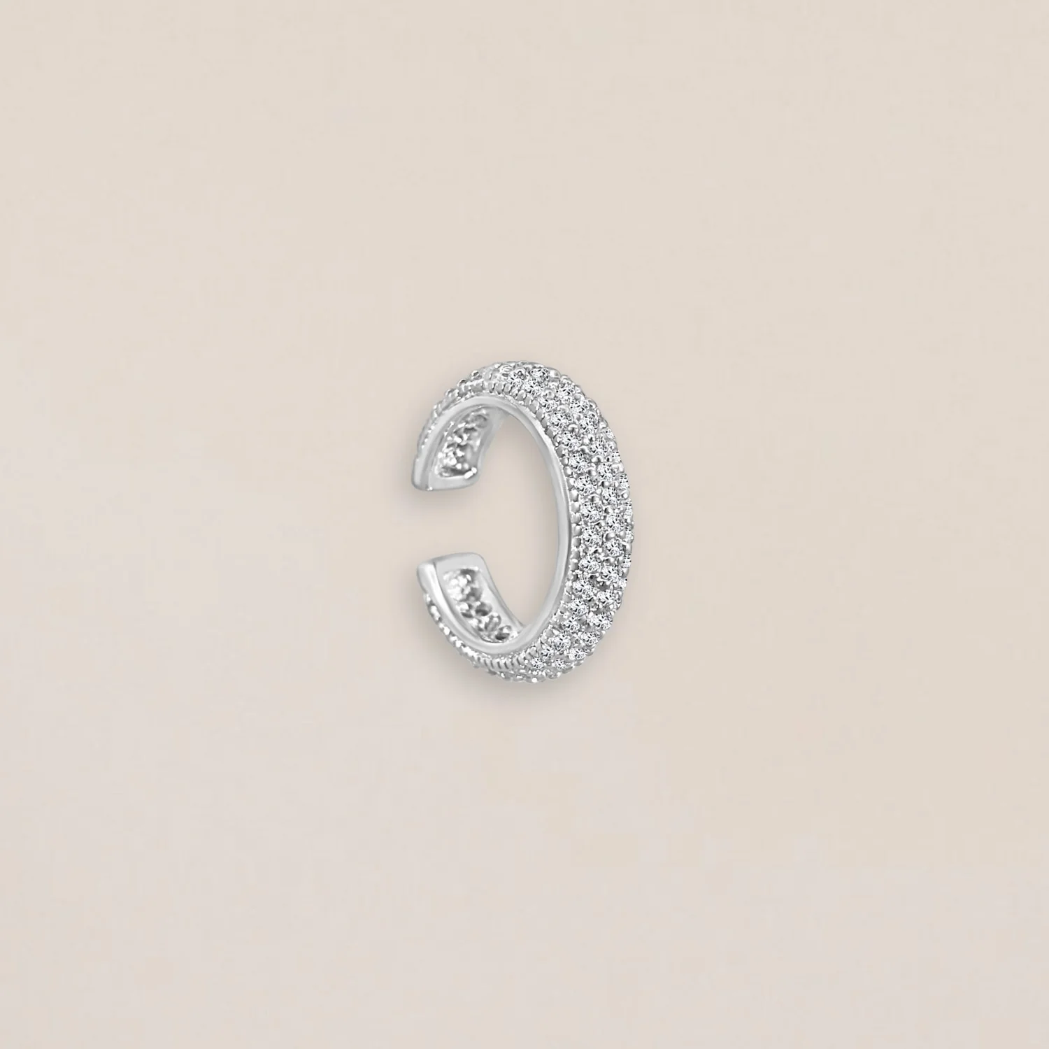 Silver Pavé Ear Cuff