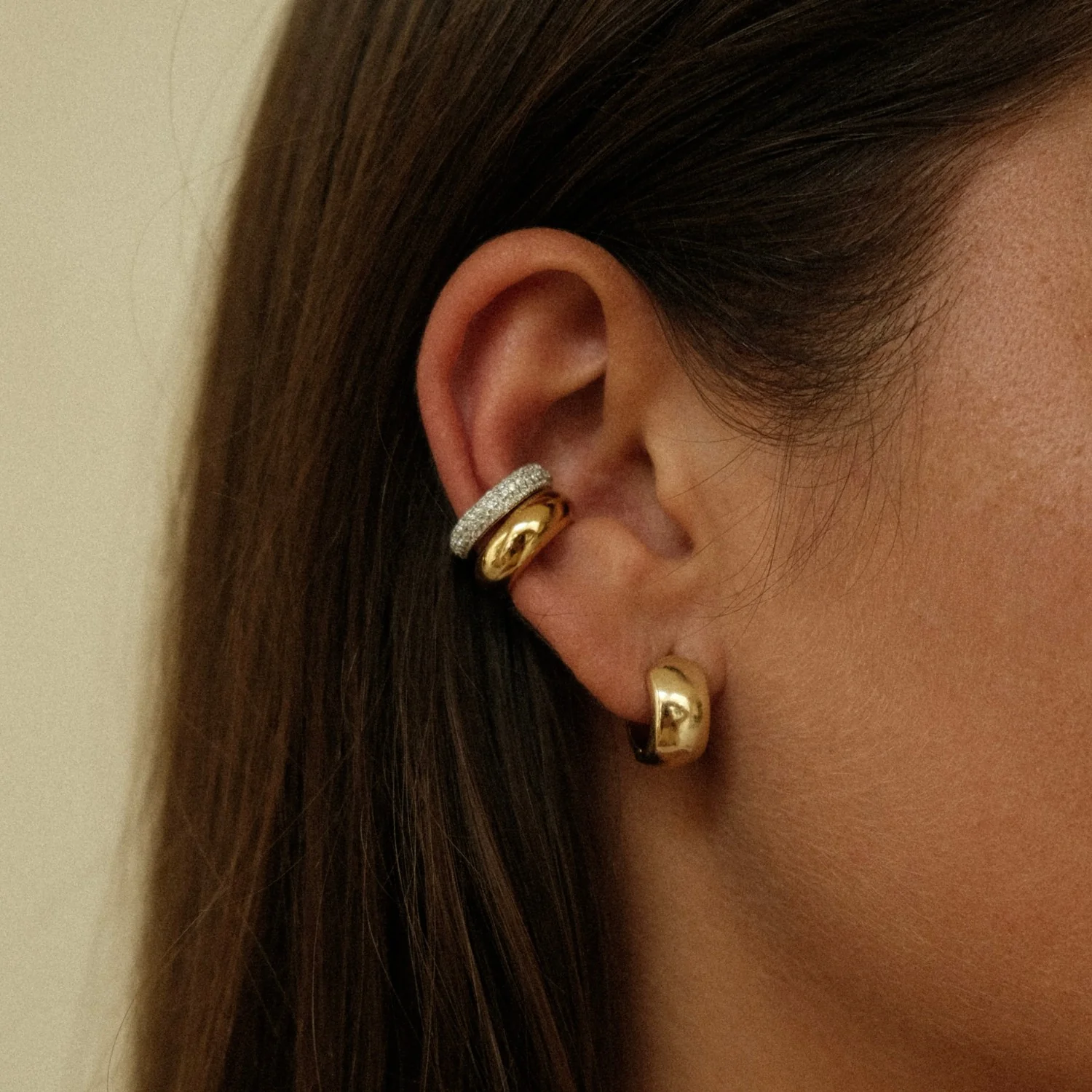 Silver Pavé Ear Cuff - Image 3